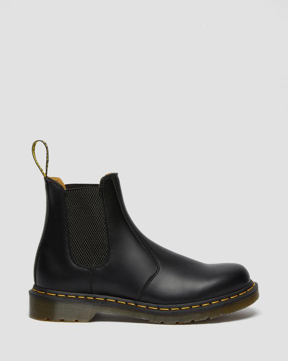 2976 Yellow Stitch Smooth Leren Chelsea Boots in Zwart2976 Yellow Stitch Smooth Leren Chelsea Boots Dr. Martens