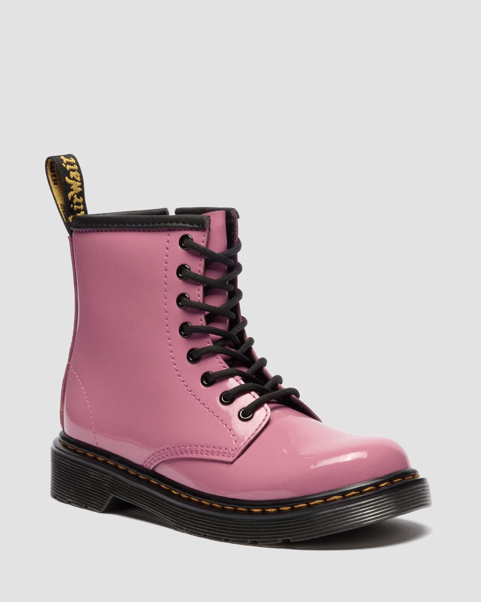 Botas 1460 de charol Patent Lamper para junior in Rosa DM's