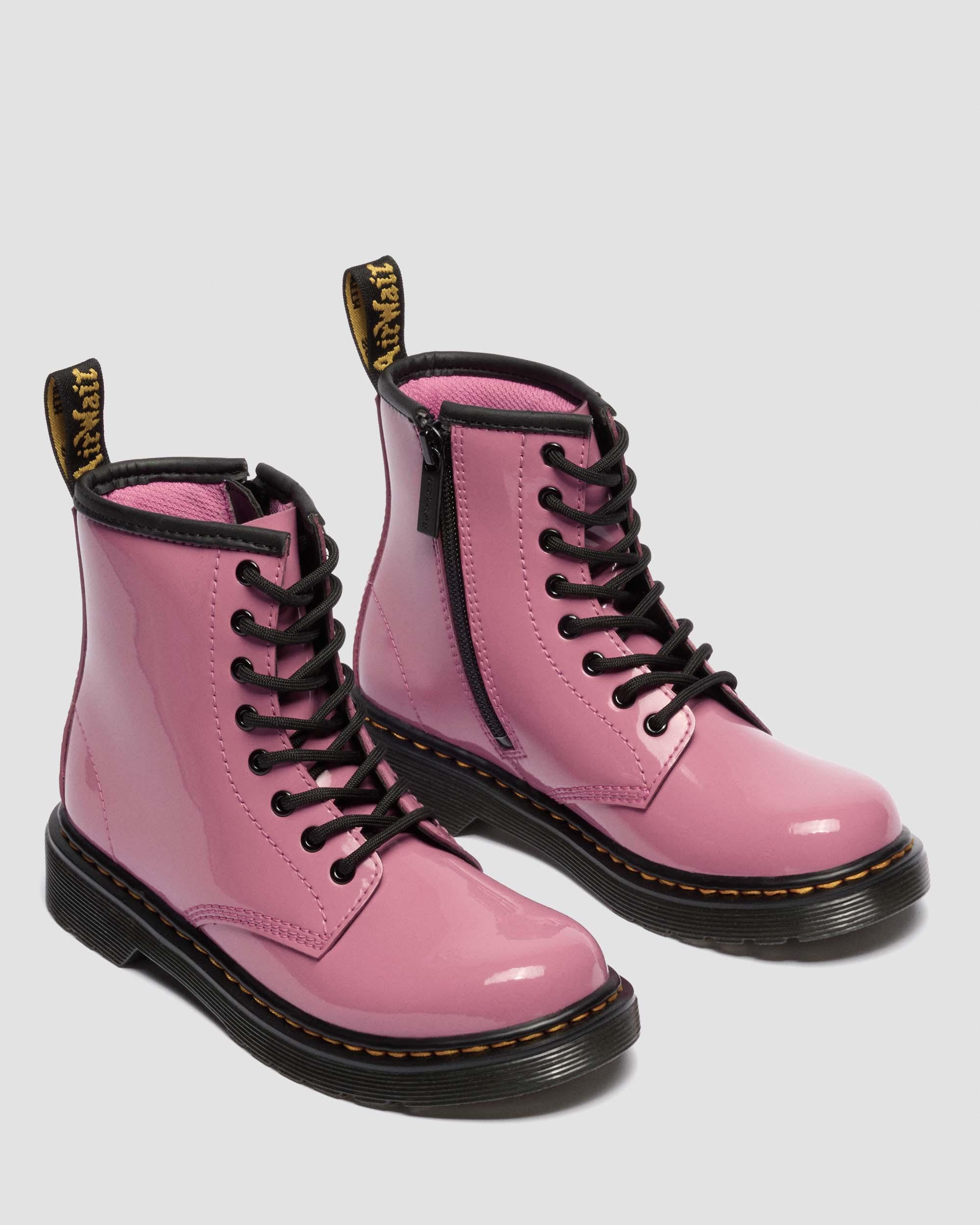 Botas 1460 de charol Patent Lamper para junior in Rosa DM's