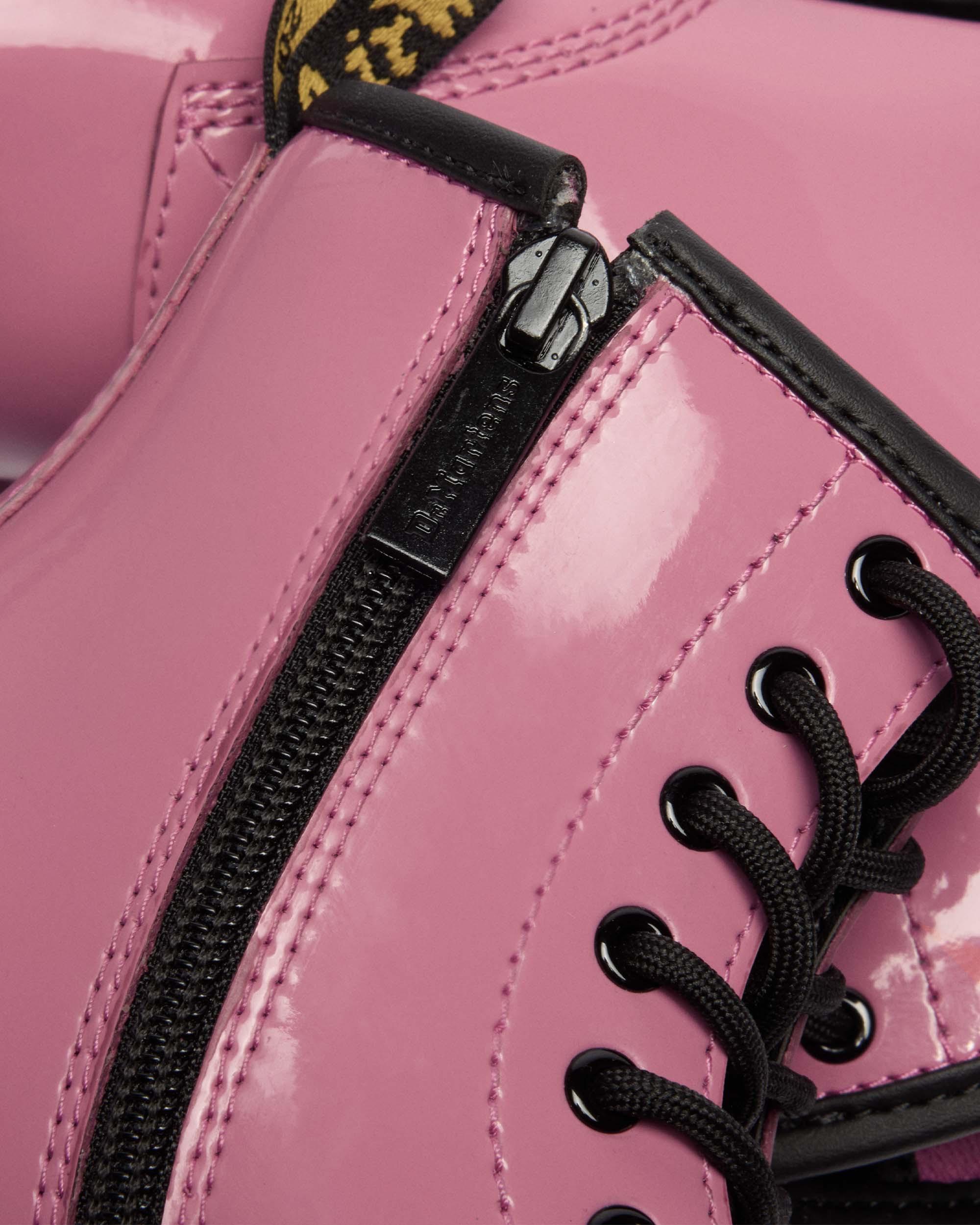 Botas 1460 de charol Patent Lamper para junior in Rosa DM's