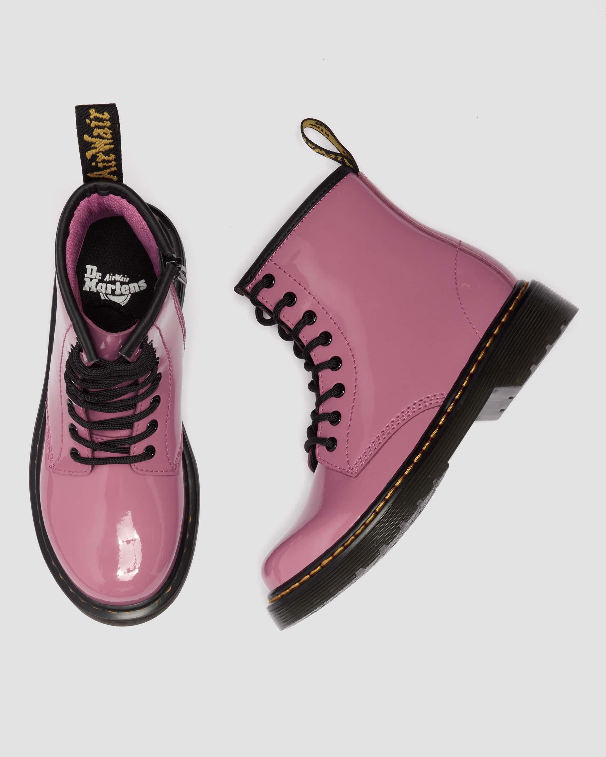 Botas 1460 de charol Patent Lamper para junior in Rosa DM's