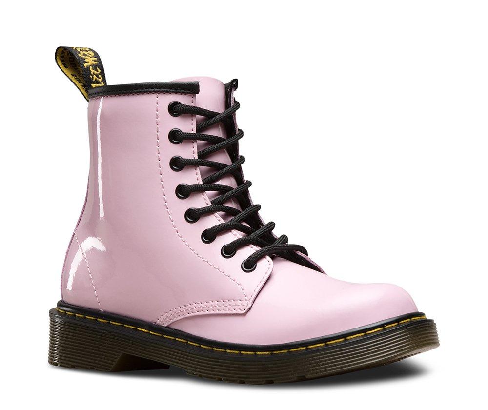 Stivali stringati di pelle verniciata 1460 Junior Dr. Martens