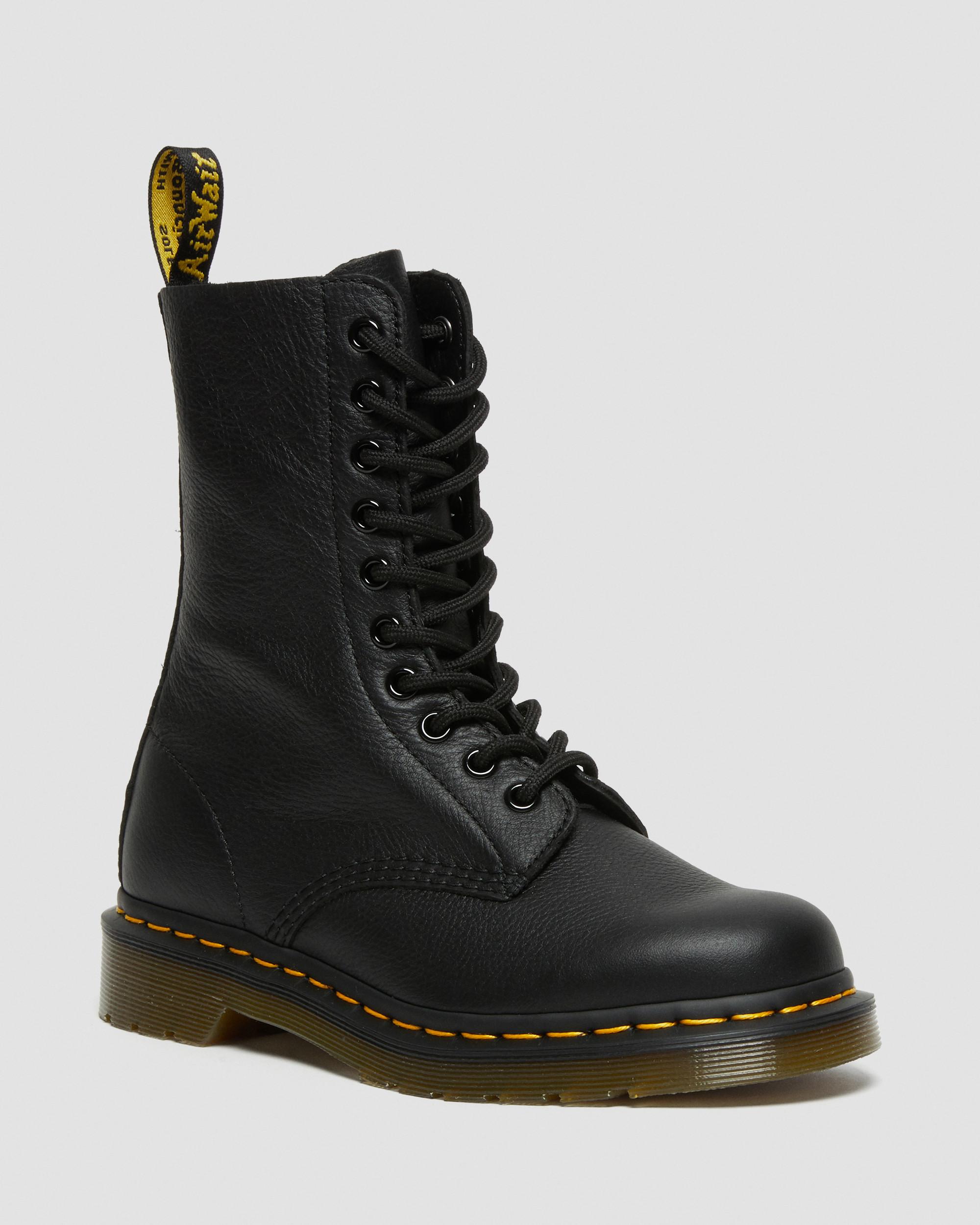 1490 Virginia Leather Mid Calf Boots in Black | Dr. Martens