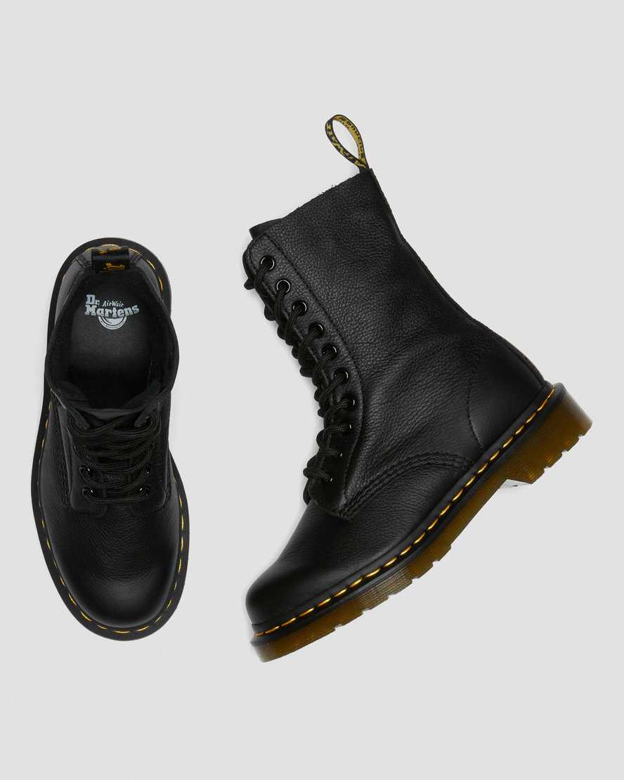 1490 BLACK1490 Virginia Leather Mid Calf Boots | Dr Martens