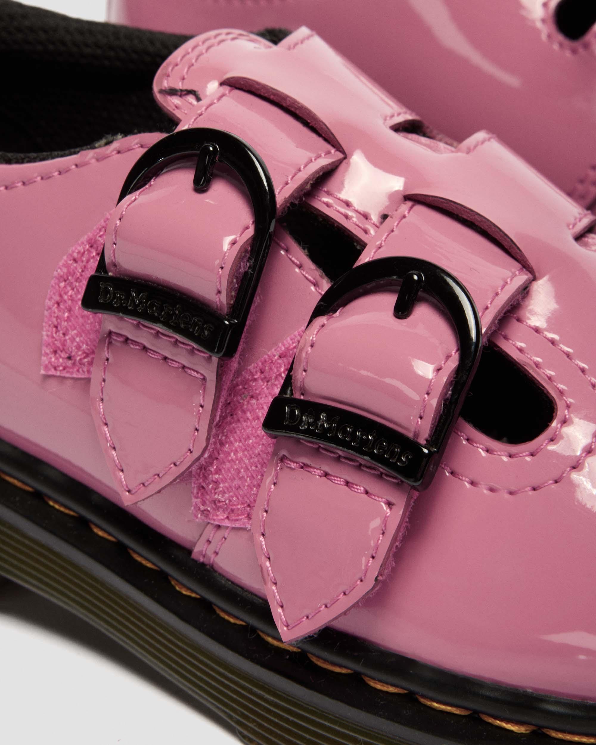 Junior 8065 Mary Jane Patent Lamper Shoes in Dms Pink | Dr. Martens