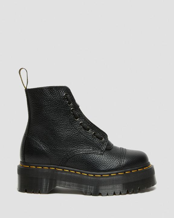 Sinclair Milled Nappa Leather Platform Boots in Black Milled Sinclair Milled Nappa Leather Platform Boots in Black Milled
