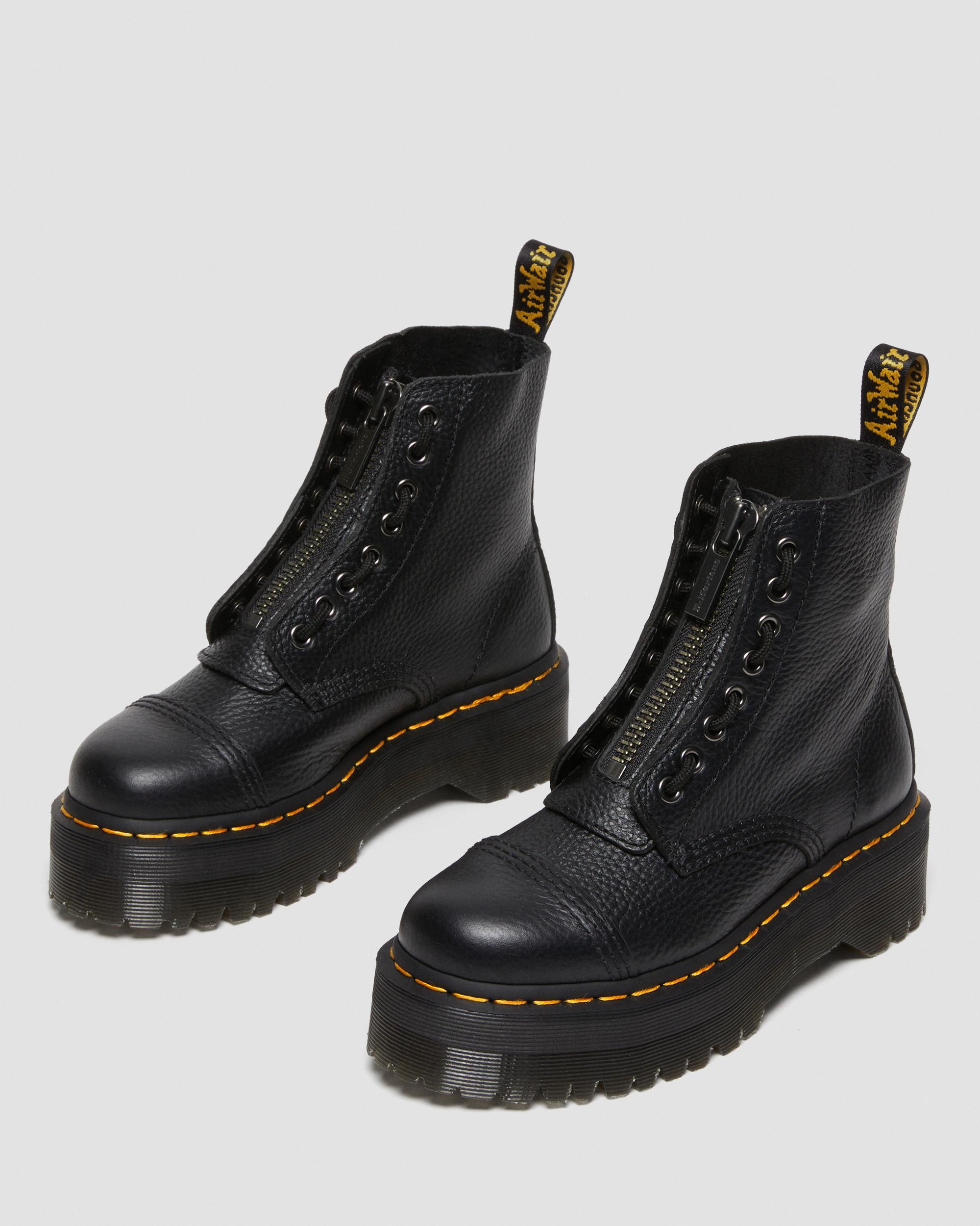 Sinclair Milled Nappa Leather Platform Boots | Dr. Martens