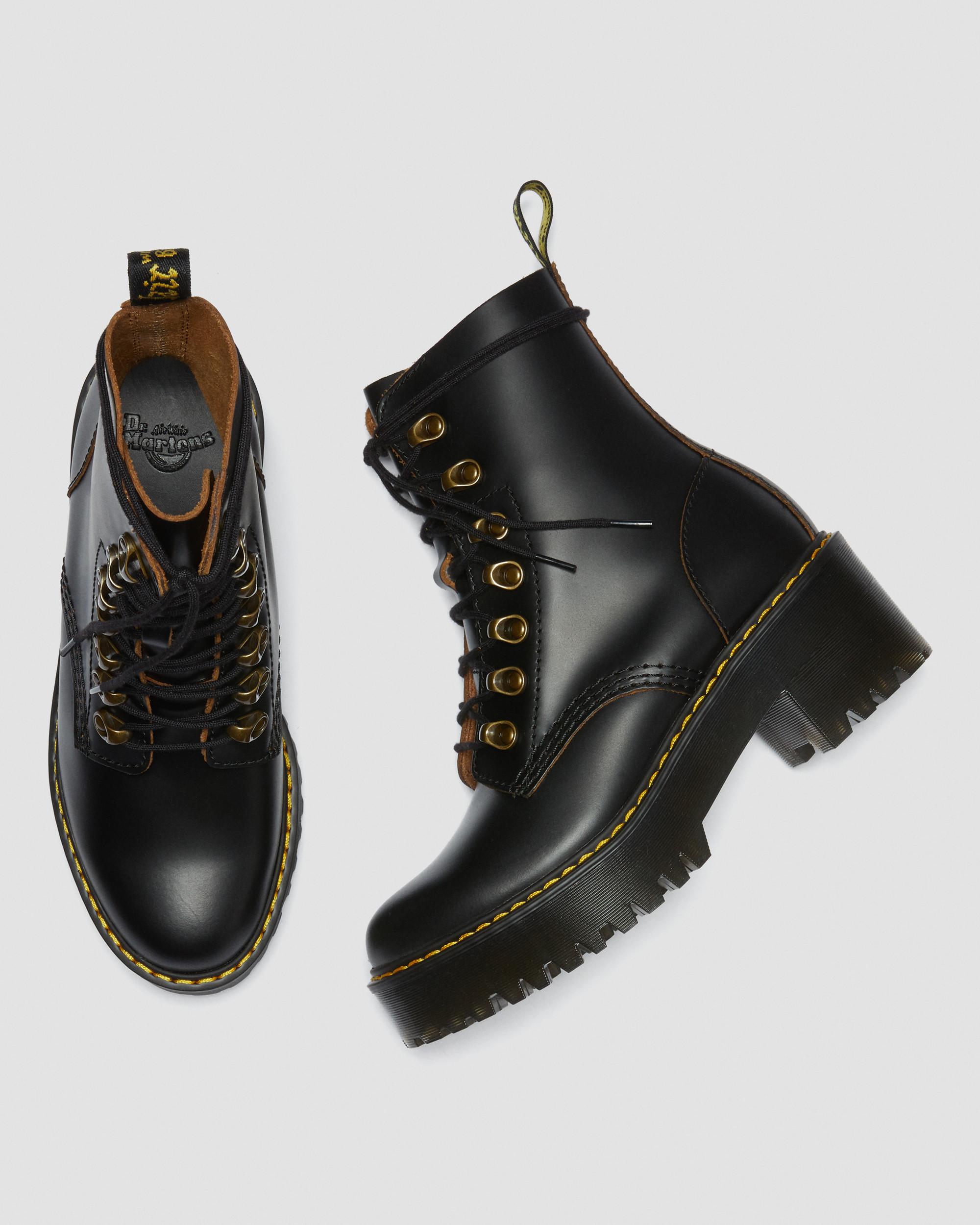 Leona Women's Vintage Smooth Leather Heeled BootsLeona Women's Vintage Smooth Leather Heeled Boots Dr. Martens