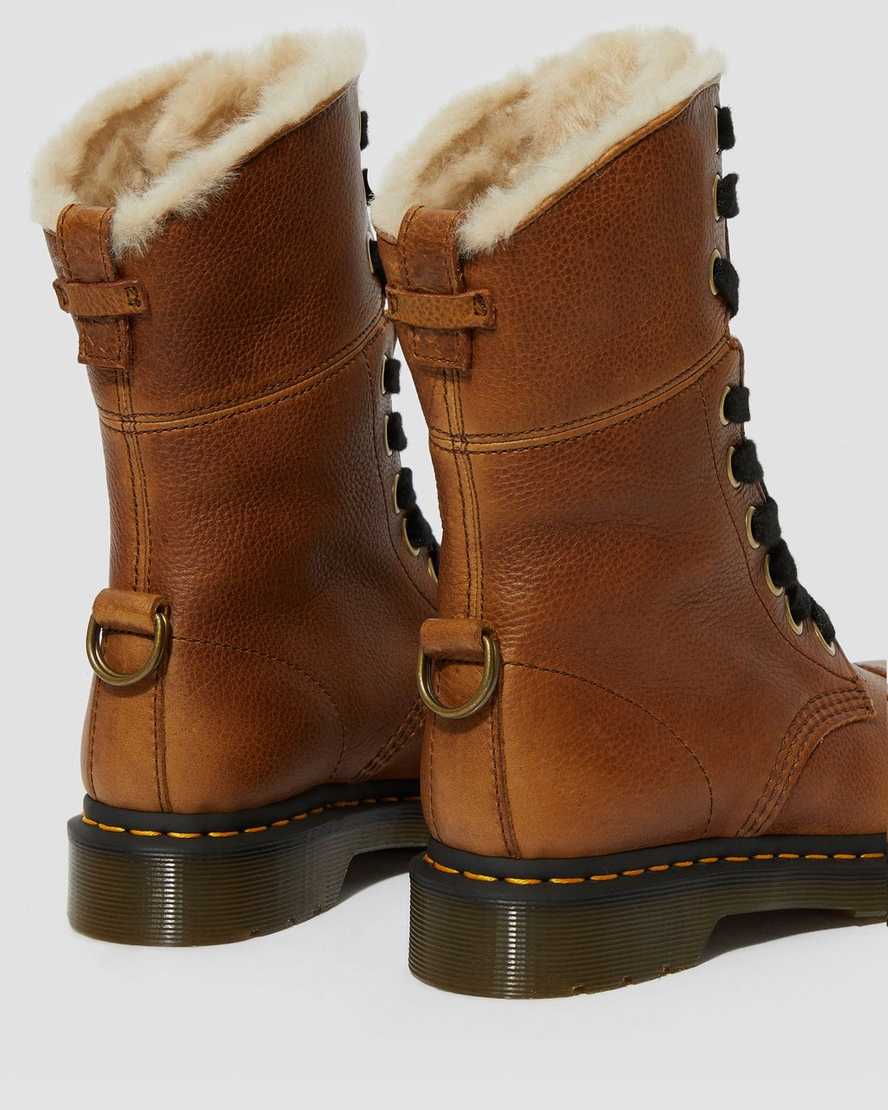 Fur-Lined Aimilita Grizzly | Dr Martens