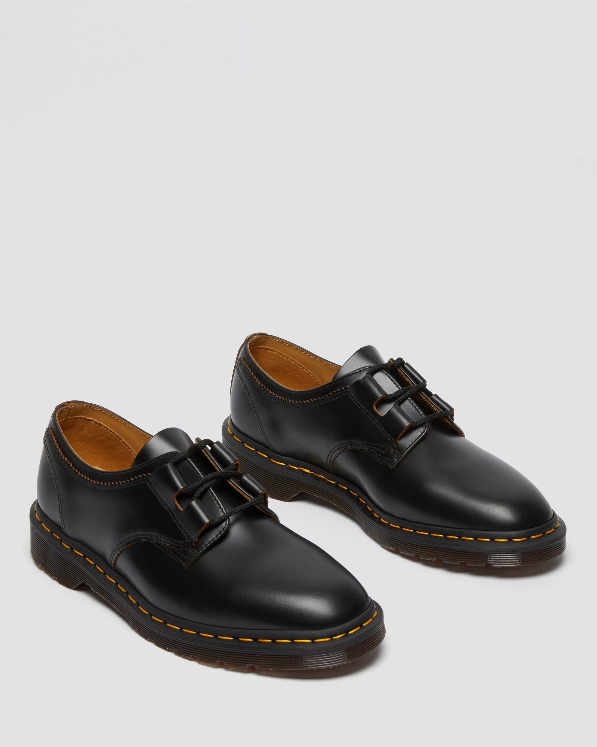 1461 GHILLIE LEATHER SHOES in Black