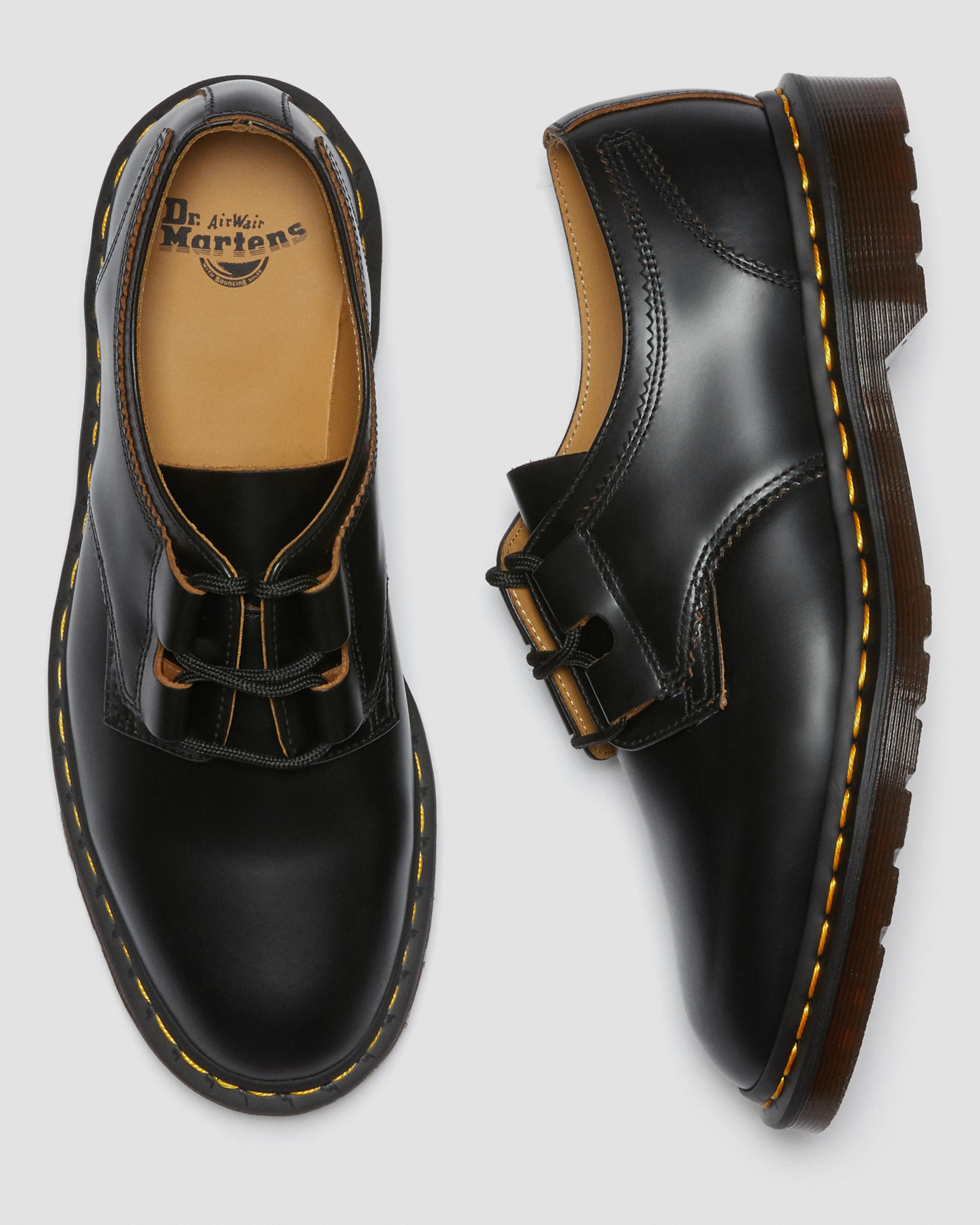 1461 Ghillie Leather Oxford Shoes in Black | Dr. Martens