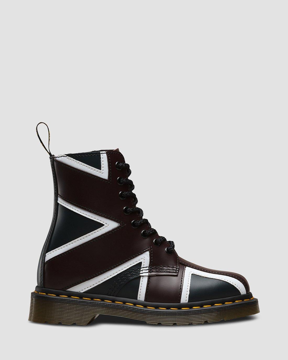 靴 Dr.Martens 1460 UNION JACK 8 EYE BOOT 1460 PASCAL BRIT in NAVY+OXBLOOD+WHITE | Dr. Martens™