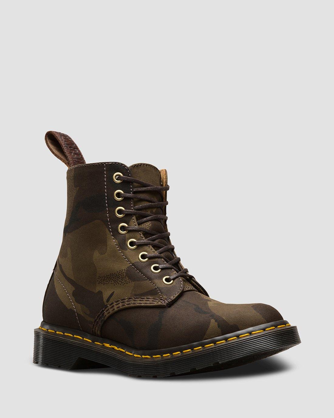 Made In England 1460 Pascal Camo in Olive | Dr. Martens