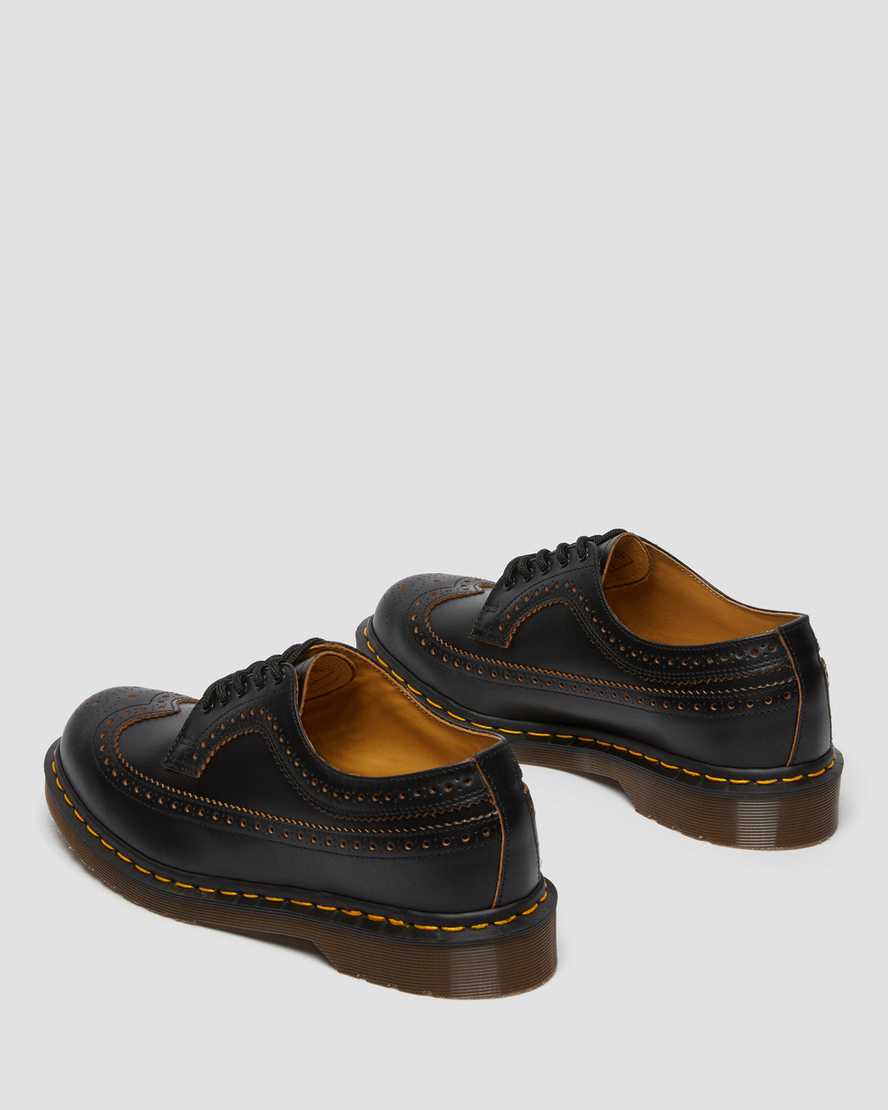 Zapatos Blucher 3989 Vintage de piel Quilon calada en negroZapatos Blucher 3989 Vintage de piel Quilon calada Dr. Martens