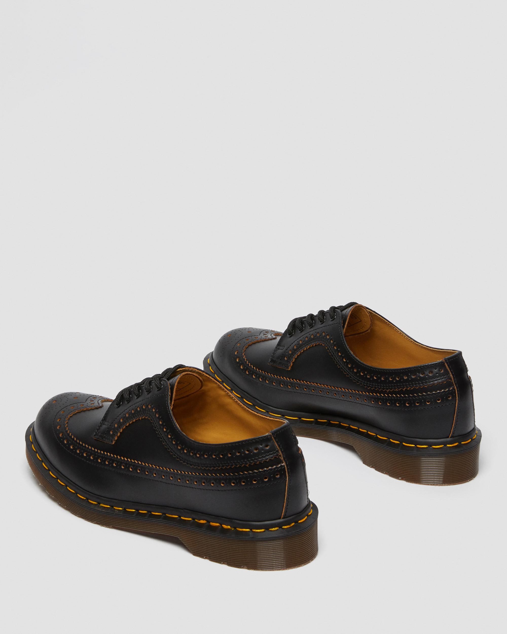 Vintage 3989 Quilon Leather Brogue Shoes in Black | Dr. Martens