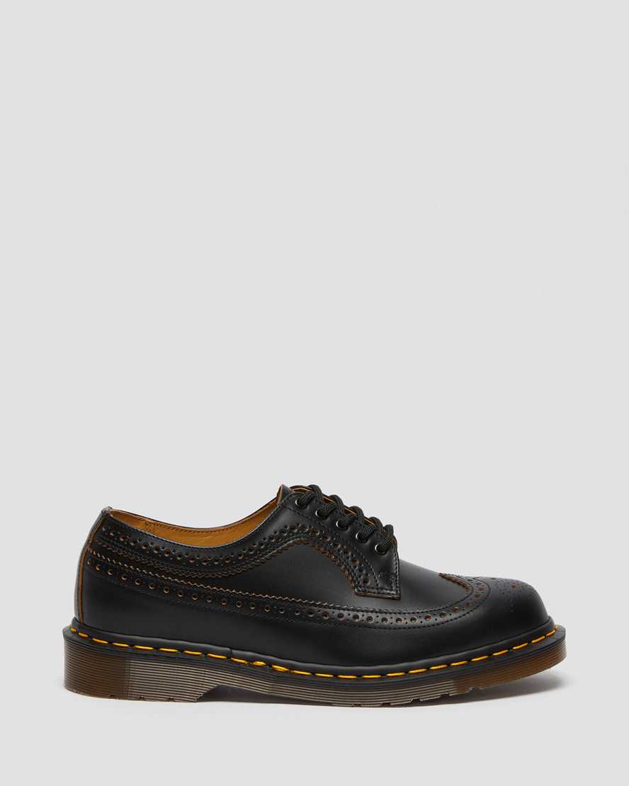 Vintage 3989 Brogue-sko i Quilon-læder i sortVintage 3989 Brogue-sko i Quilon-læder Dr. Martens