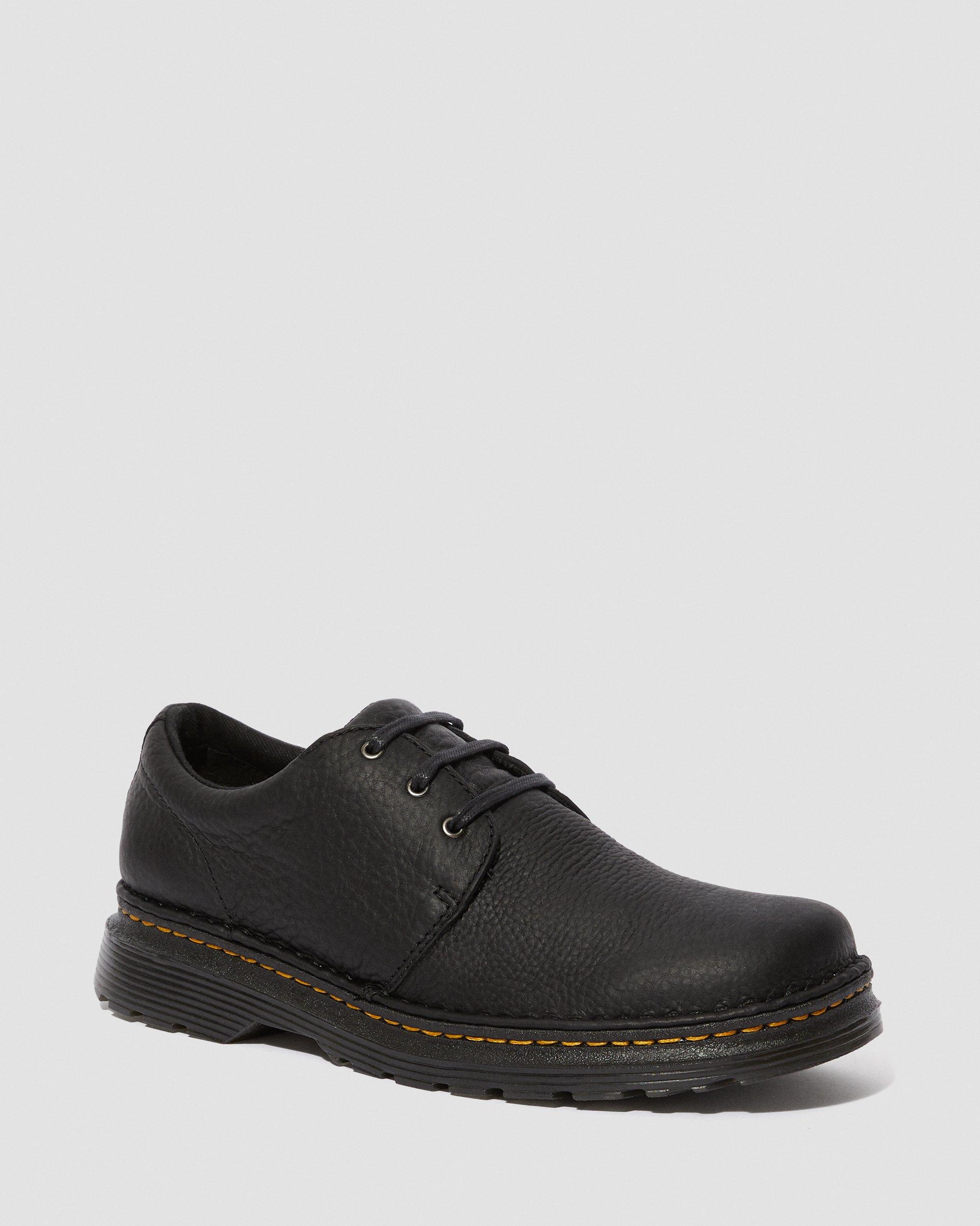 Hazeldon Men's Grizzly Leather Casual Shoes in BLACK | Dr. Martens™