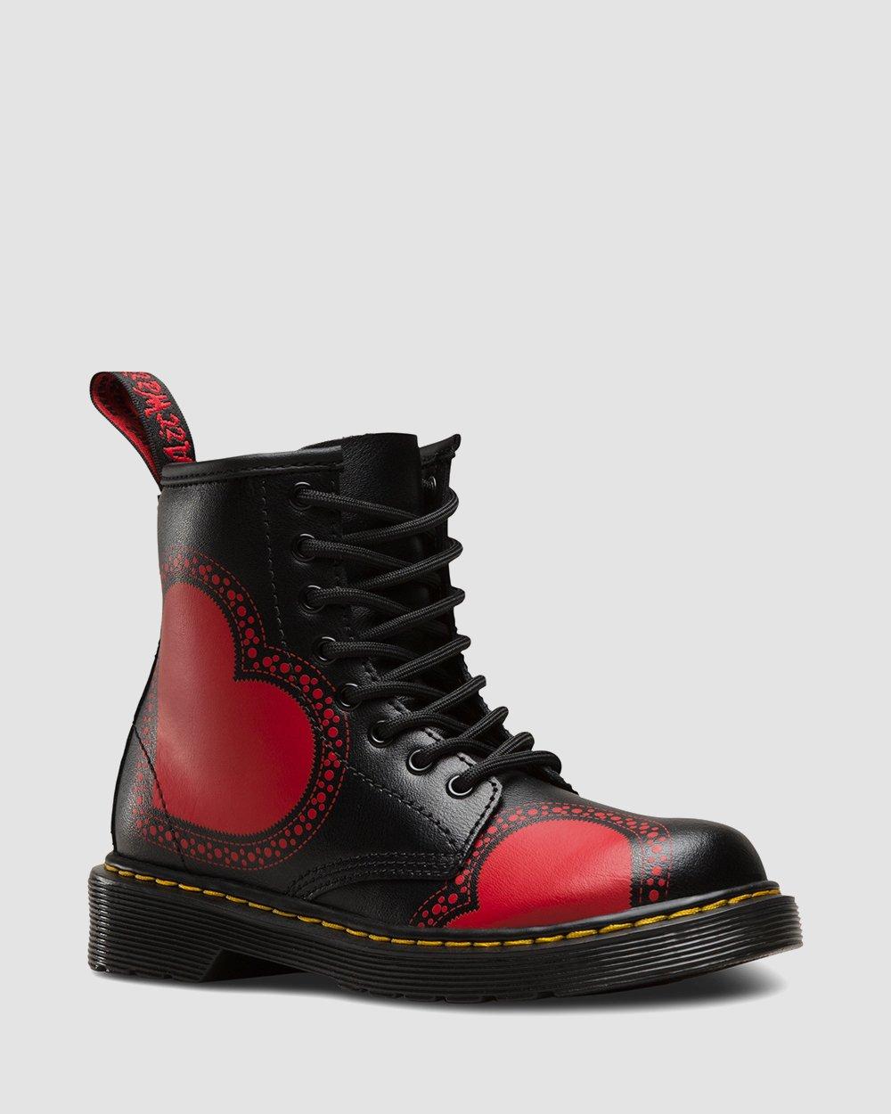 Junior 1460 Heart in STRIPE RED+BLACK | Dr. Martens™