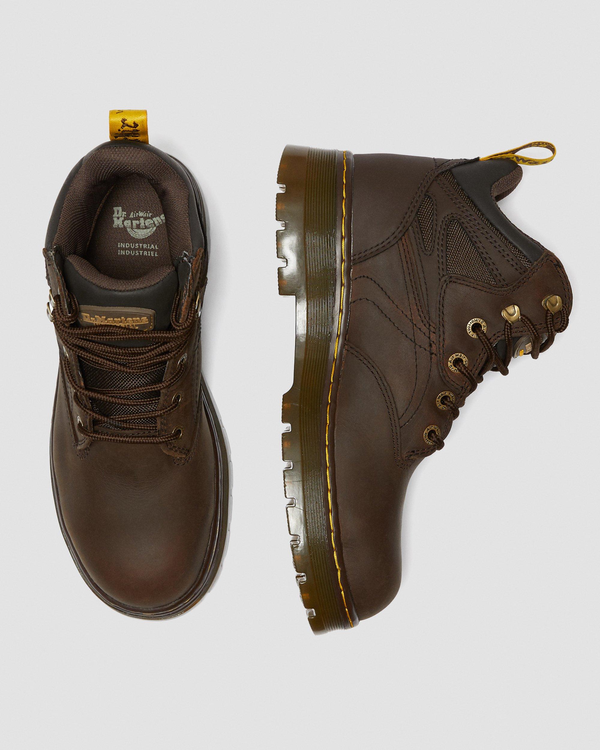 Dr. Martens Dark Brown Leather Steel Toe Men\'s Boots Size 9M EU 42 Dr. Martens Leather Upper Cushioned M Boots for Men for Sale  main image 4