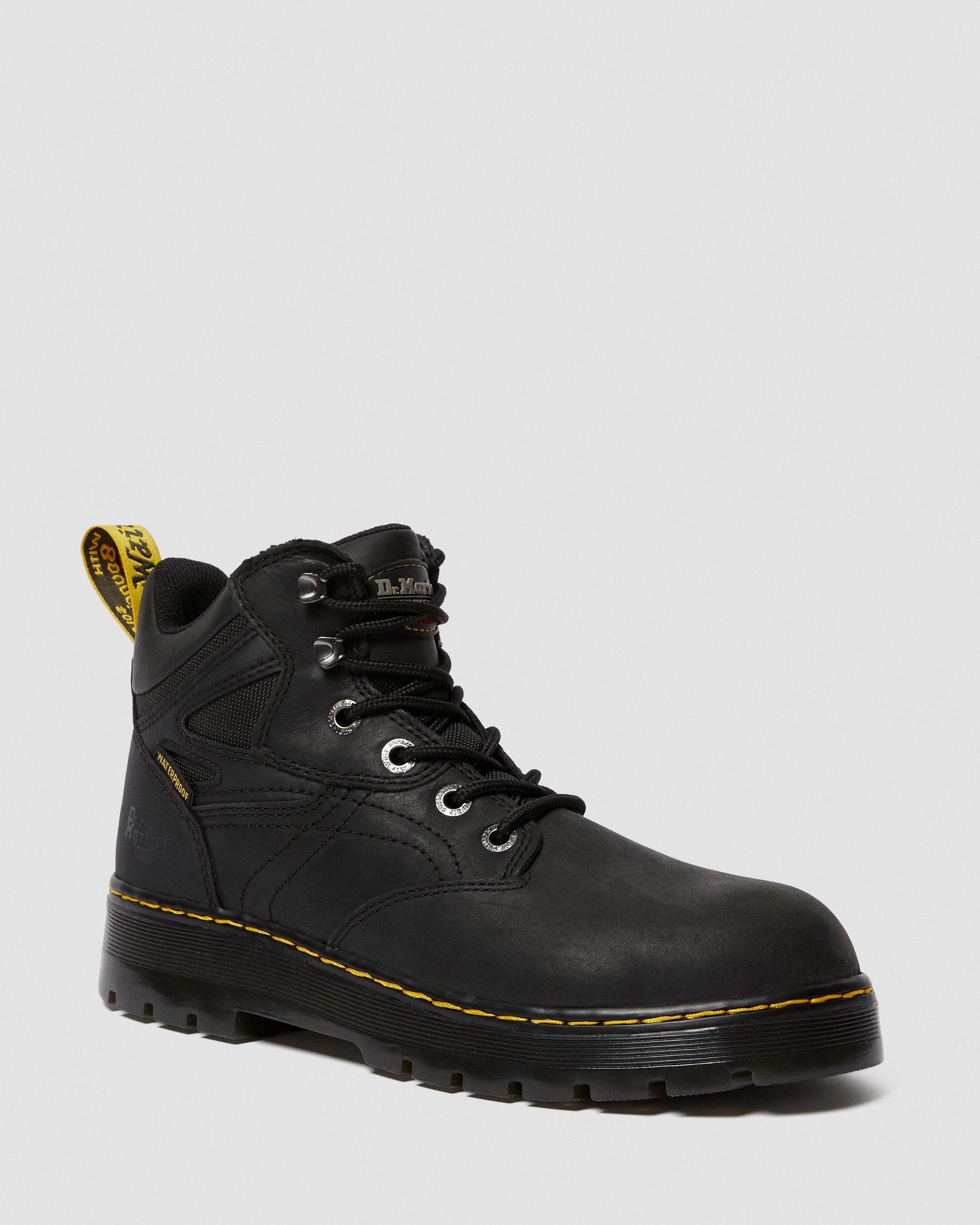 Plenum Waterproof Steel Toe Work Boots in BLACK | Dr. Martens™