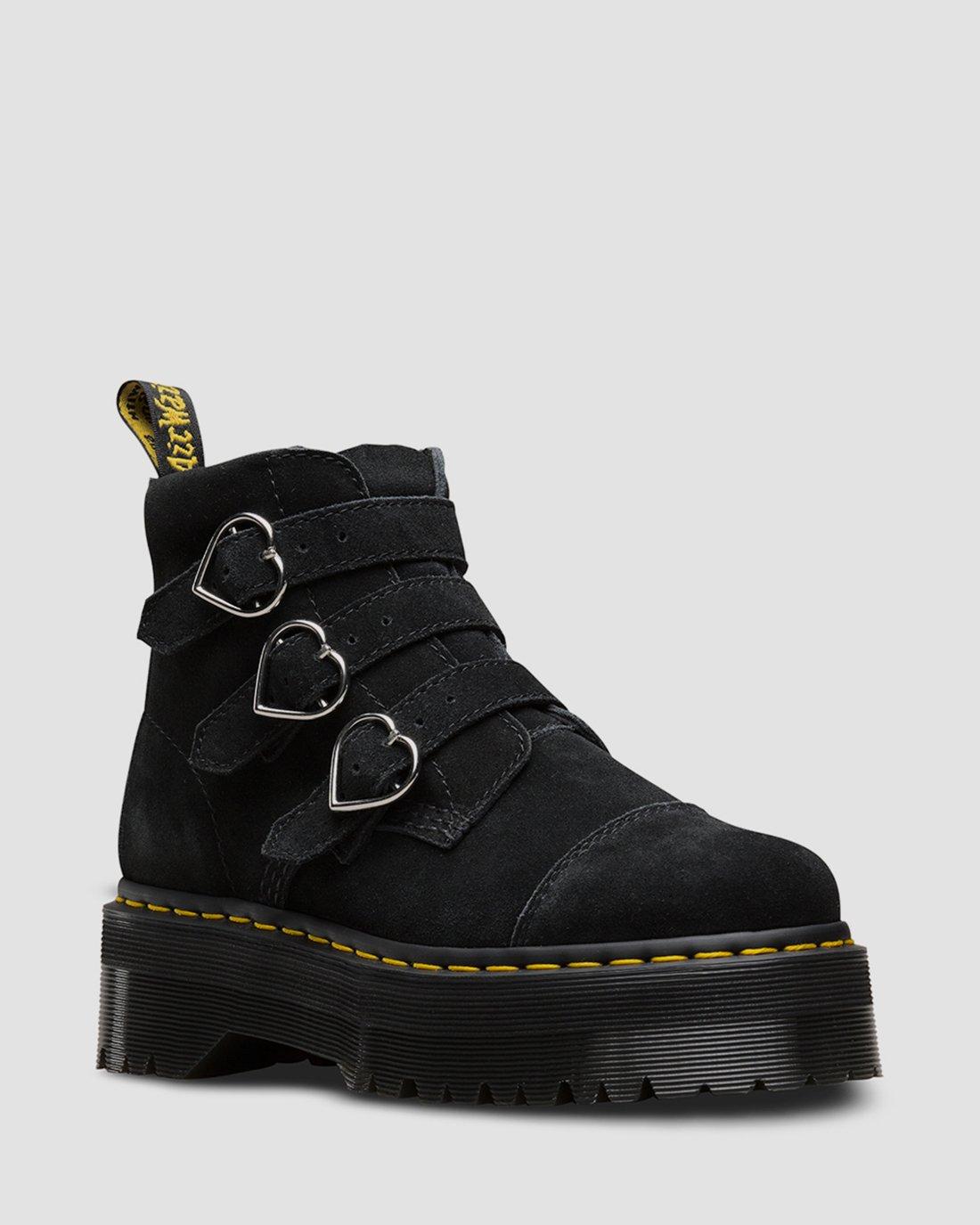 Lazy Oaf Buckle Boot in BLACK | Dr. Martens™