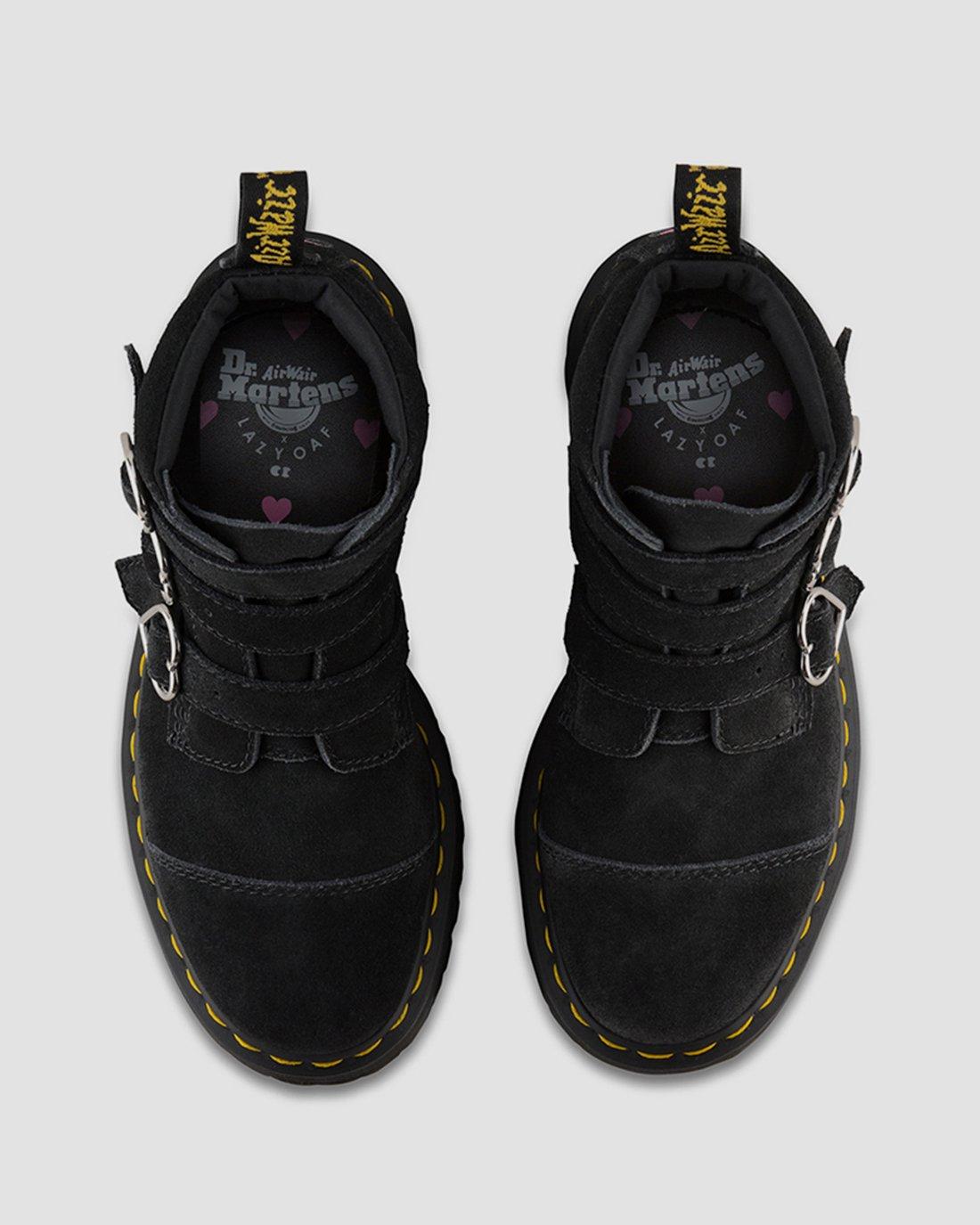 Lazy Oaf Buckle Boot in BLACK | Dr. Martens™