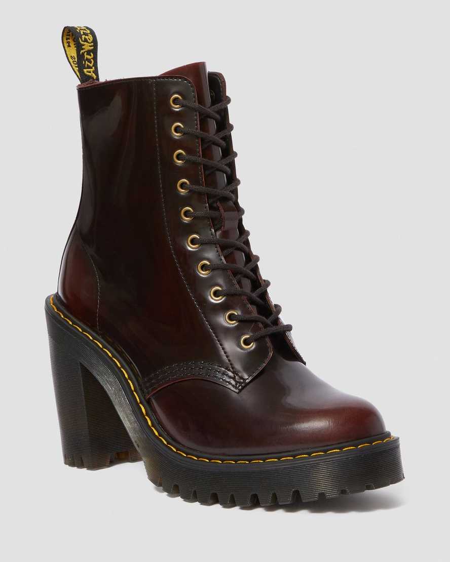 KENDRA ARCADIA LEATHER HEELED BOOTS | Dr Martens