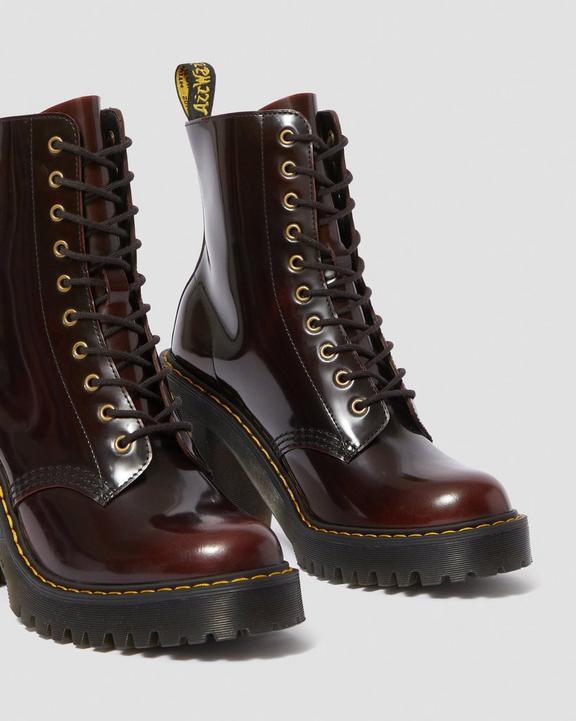 Kendra Women's Arcadia Leather Heeled Boots Dr. Martens
