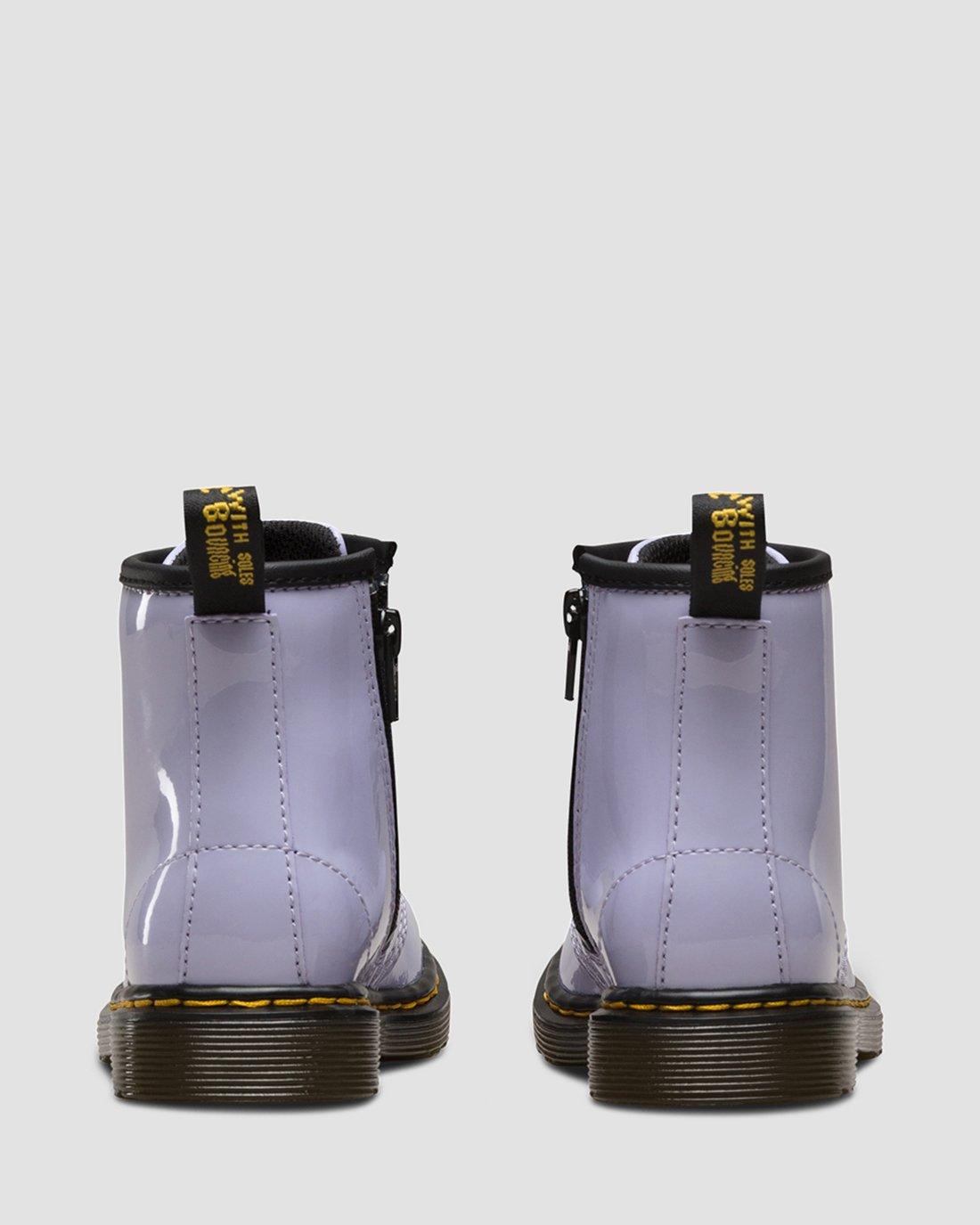 Toddler 1460 Patent Leather Lace Up Boots in PURPLE HEATHER | Dr