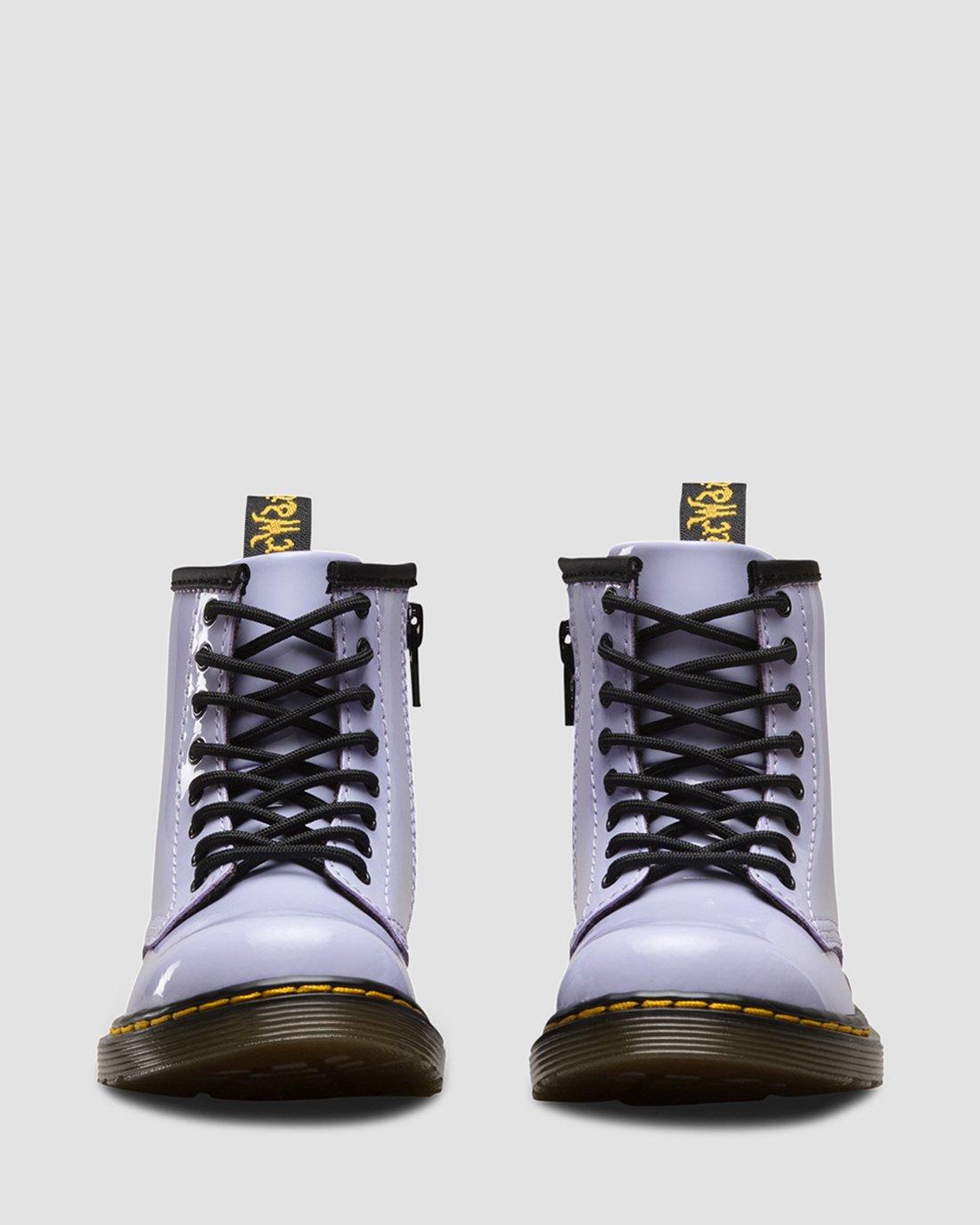 Toddler 1460 Patent Leather Lace Up Boots in PURPLE HEATHER | Dr