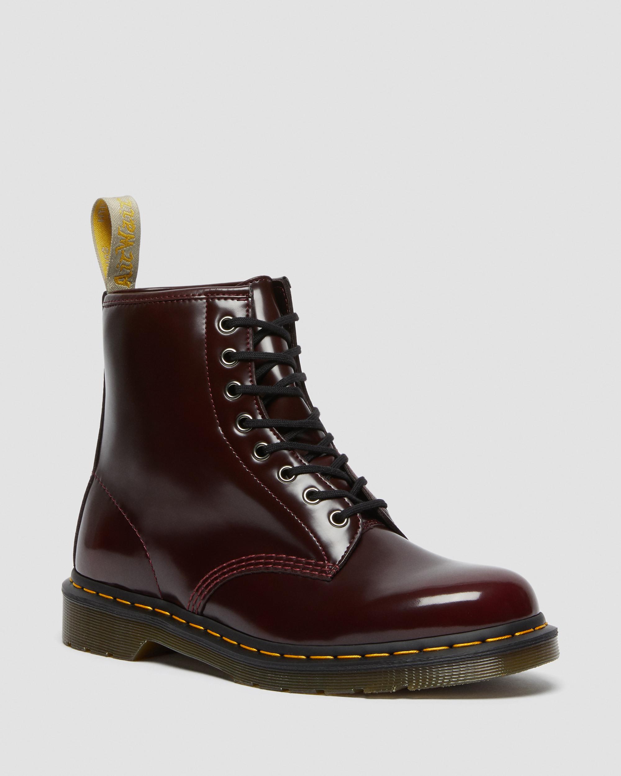 Vegan 1460 Lace Up Boots in Cherry Red | Dr. Martens Vegan 1460 Lace Up Boots in Cherry Red | Dr. Martens