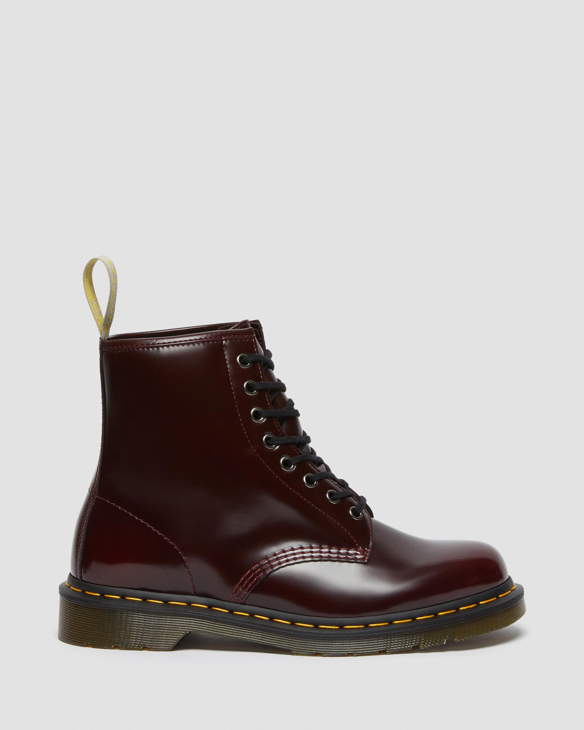 1460 Vegan Lace Up Boots in Cherry Red
