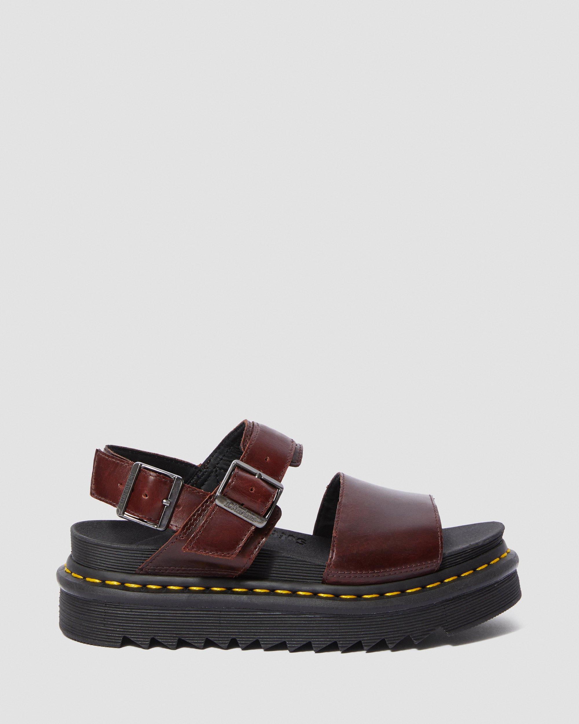 VOSS LEATHER STRAP SANDALS in Brown Martens