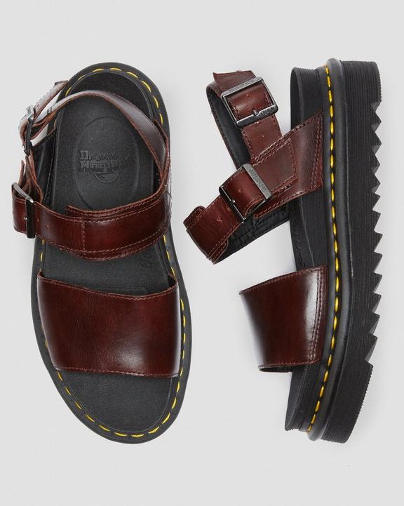 Voss Women'S Brando Leather Strap Sandals | Dr. Martens