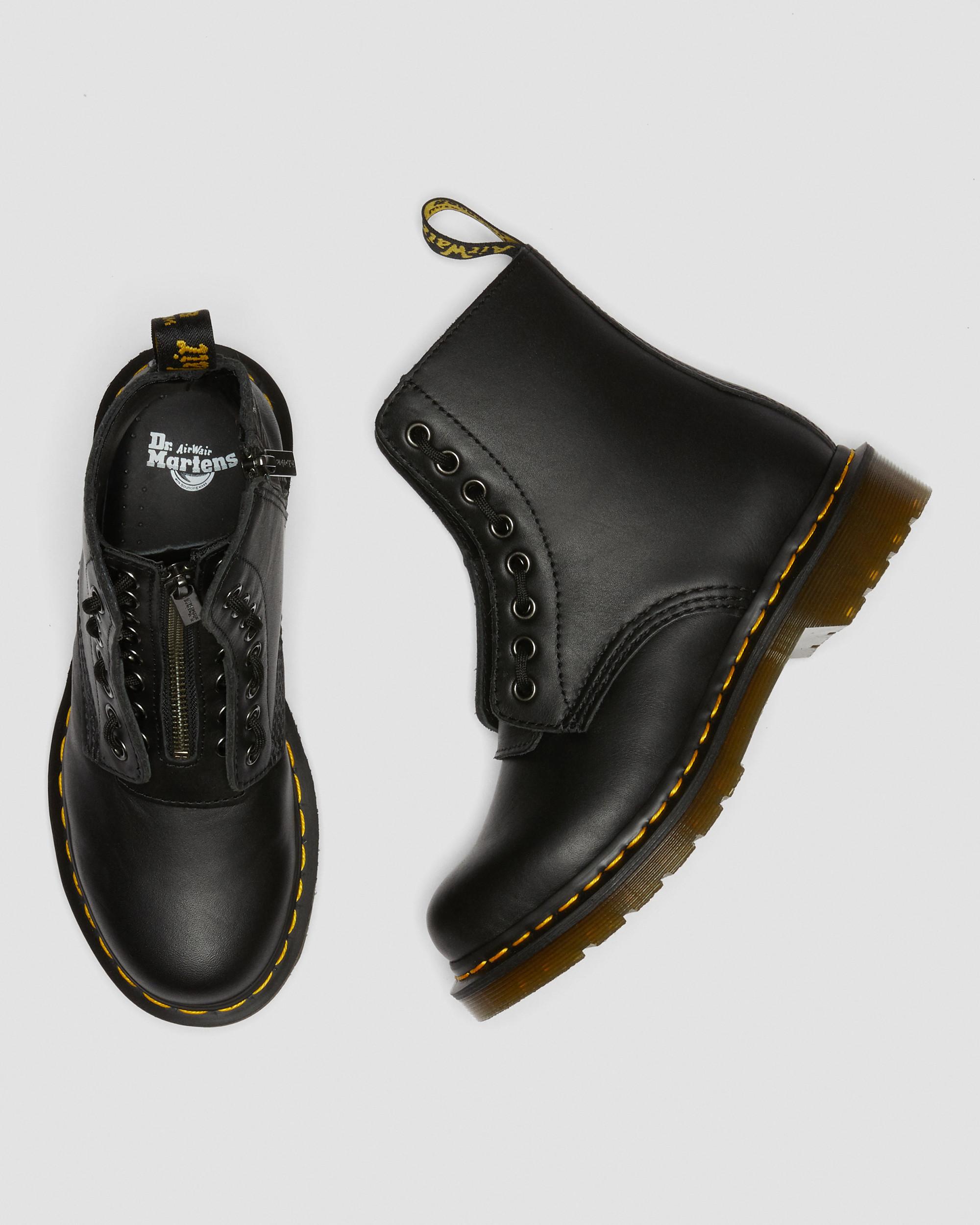 1460 Women's Pascal Nappa Zipper Boots in Black | Dr. Martens