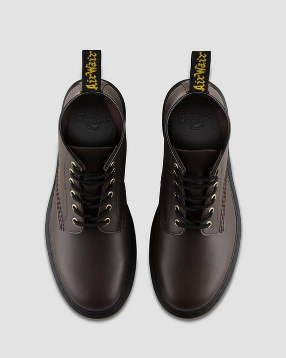 101 Black Stitch Smooth Leather Ankle Boots Dr. Martens
