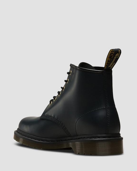 101 Black Stitch Smooth Leather Ankle Boots Dr. Martens