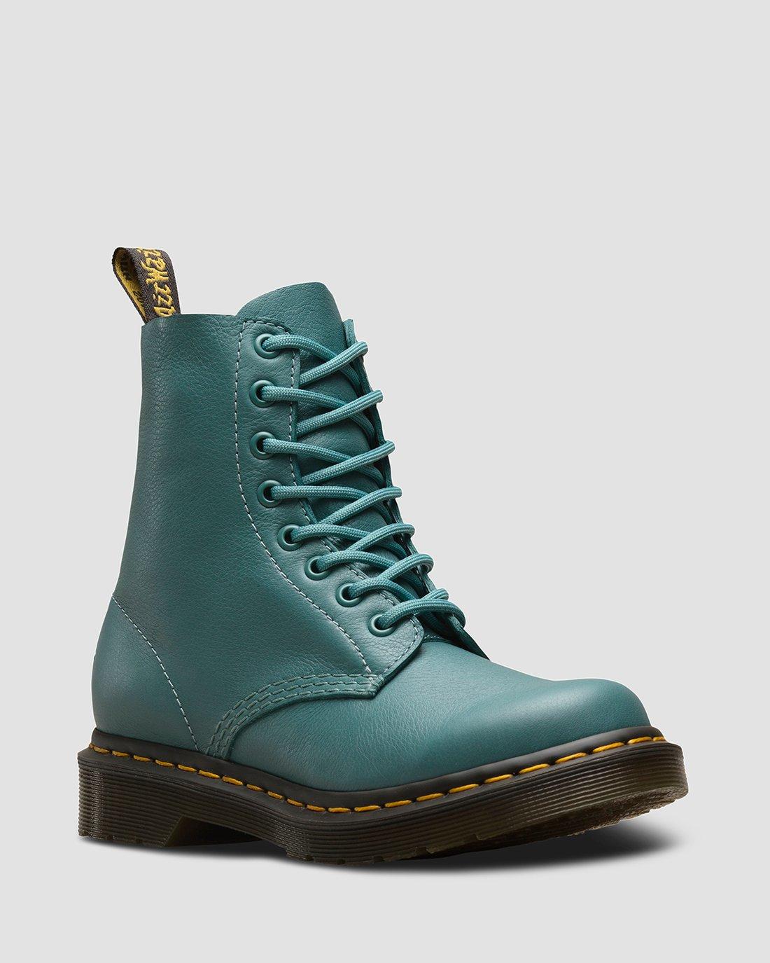 1460 Pascal Virginia leather boots in PALE TEAL | Dr. Martens™
