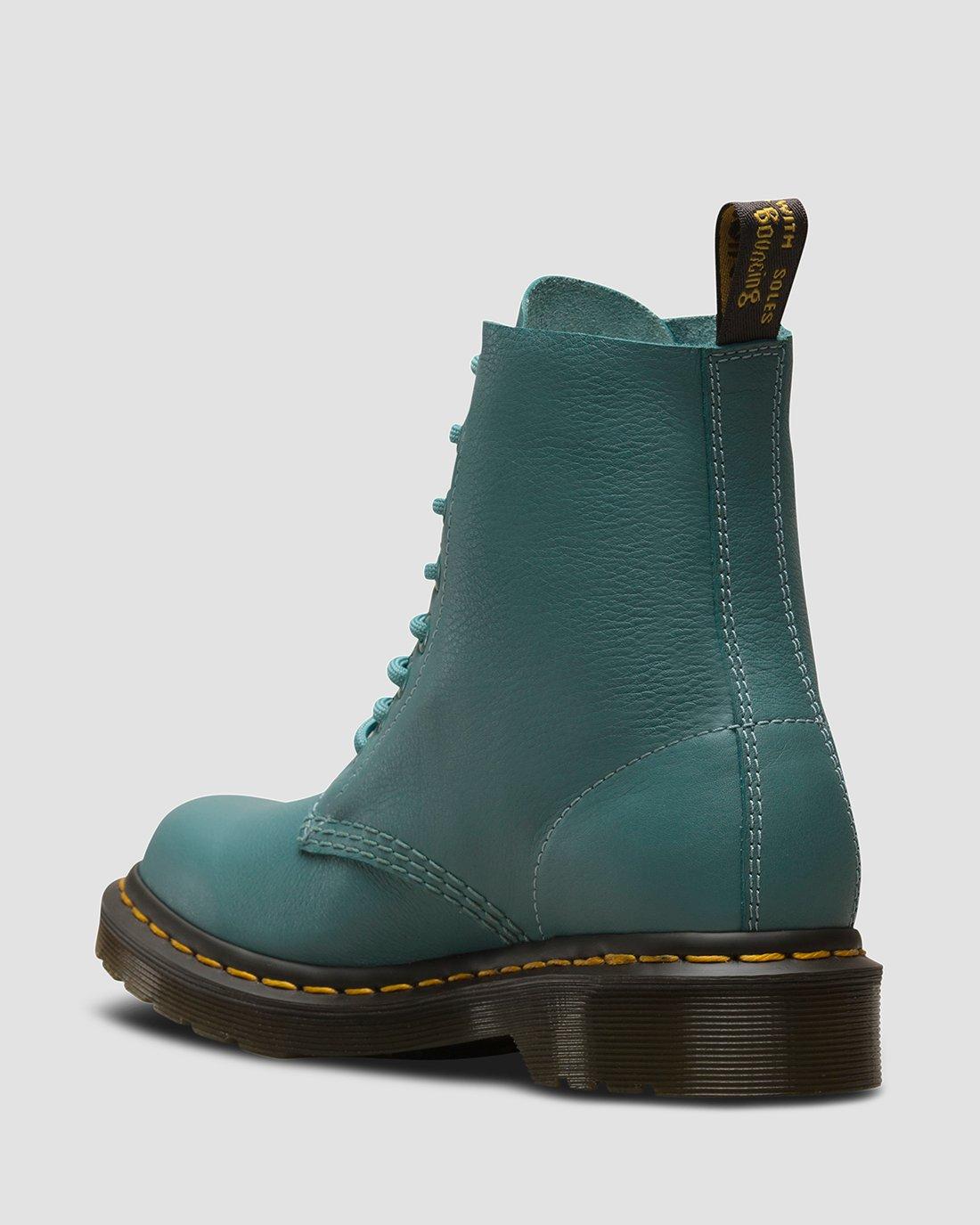 1460 Pascal Virginia leather boots in PALE TEAL | Dr. Martens™