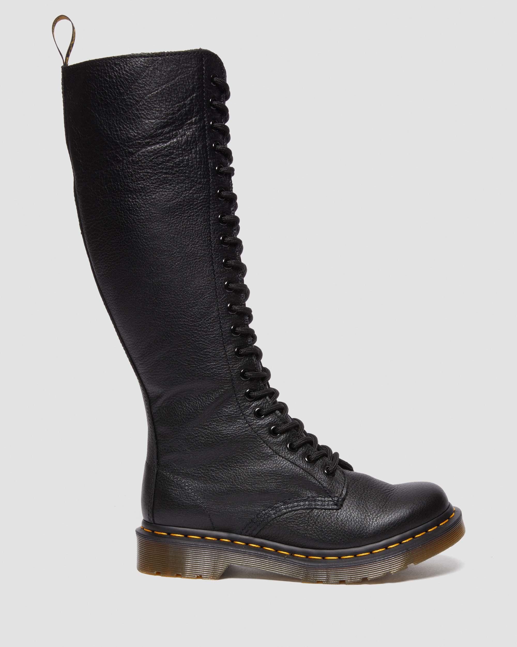 1B60 Virginia Leather Knee High Boots In Black | Dr. Martens