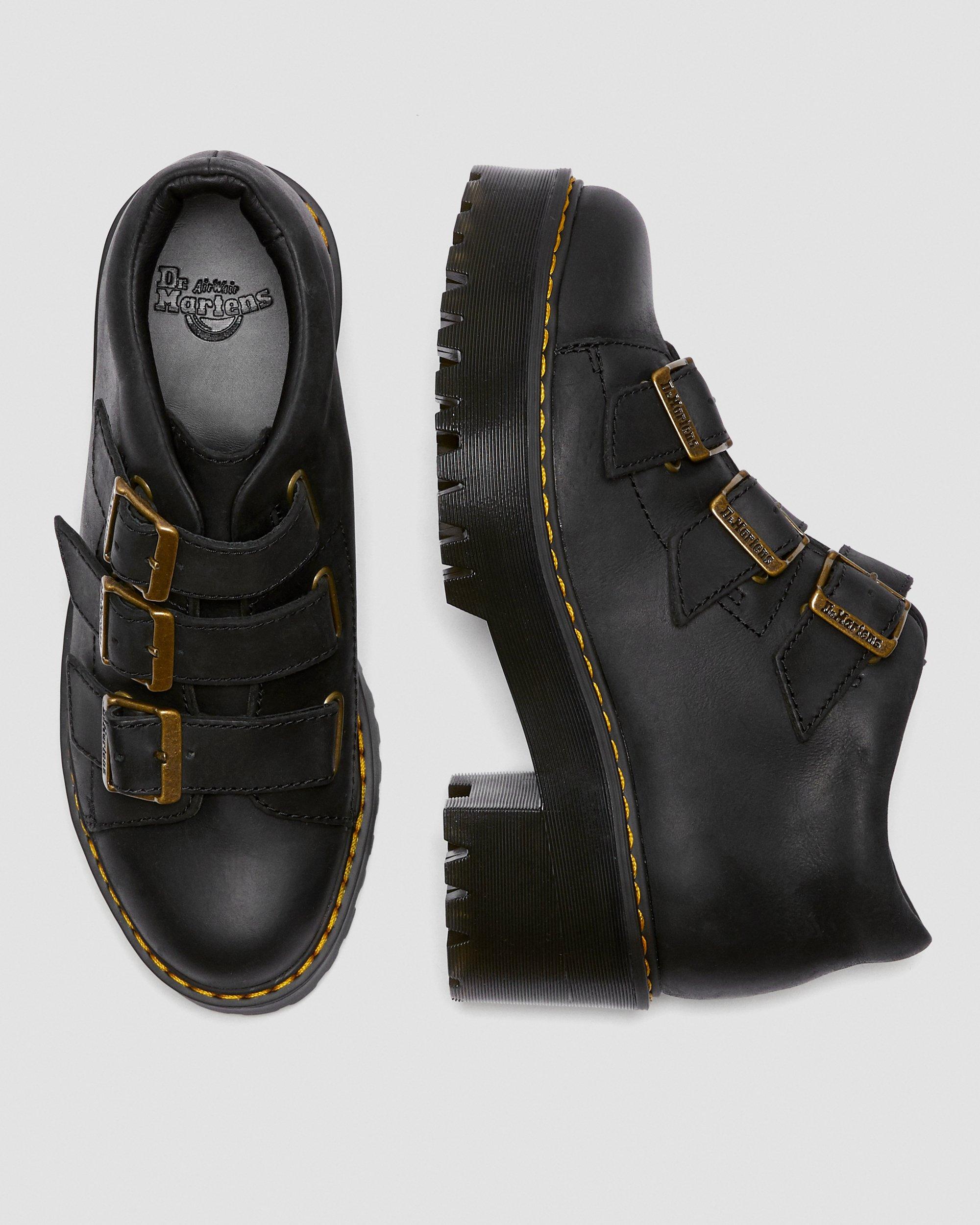 COPPOLA LEATHER HEELED ANKLE BOOTS in Black | Dr. Martens