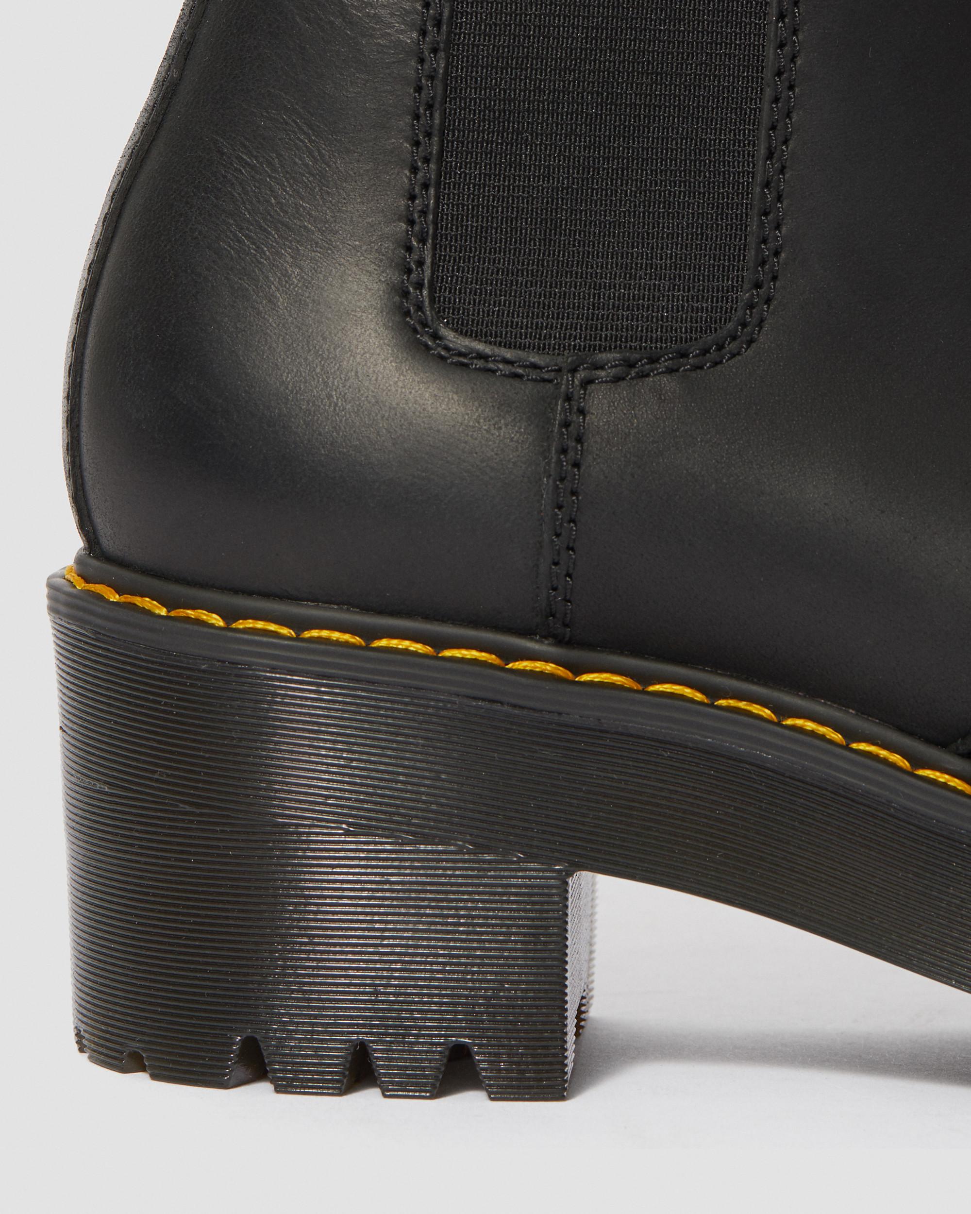 Rometty Wyoming Leather Platform Chelsea Boots, Black | Dr. Martens