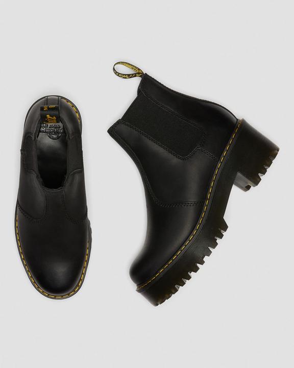 Rometty Wyoming Leather Platform Chelsea Boots in Black | Dr Rometty Wyoming Leather Platform Chelsea Boots in Black | Dr