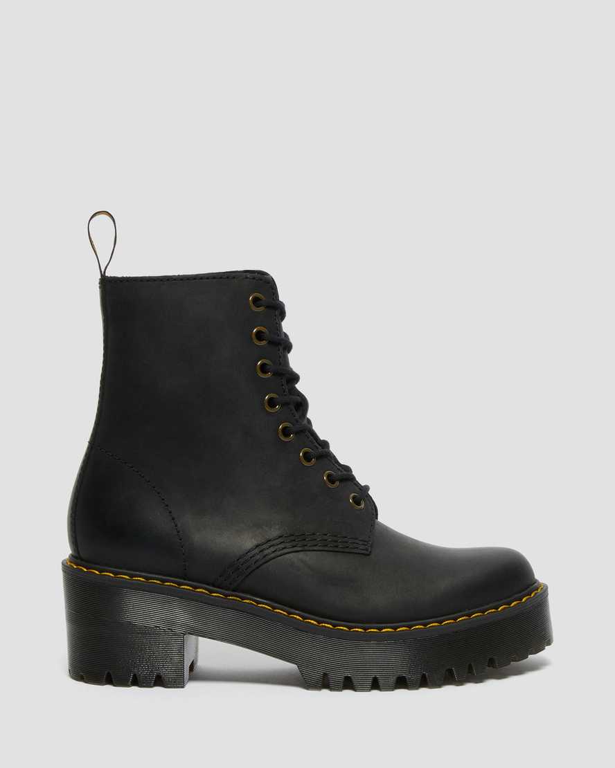 SHRIVER HI BLACKSHRIVER HI SNÖRKÄNGOR I LÄDER Dr. Martens