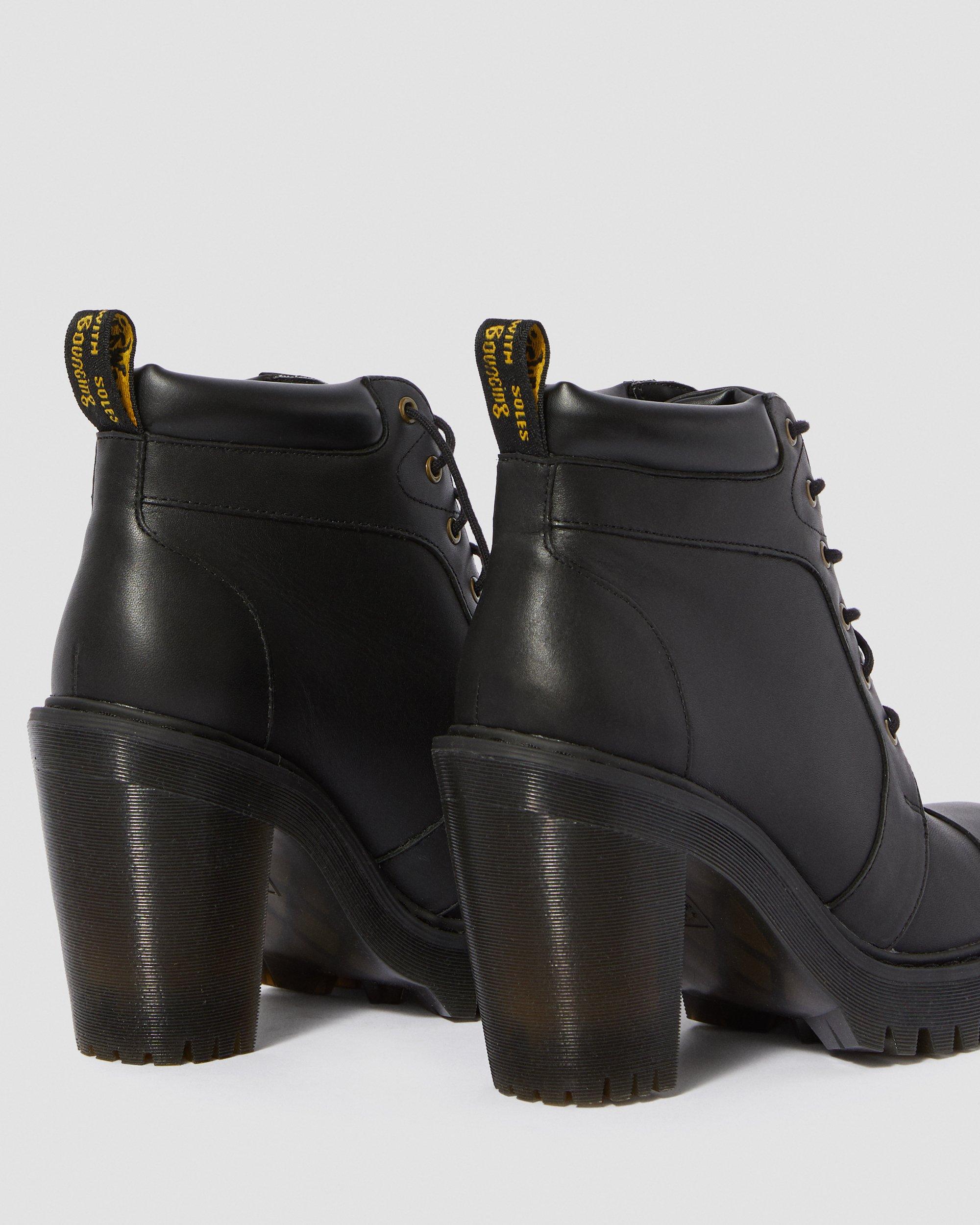 AVERIL LEATHER HEELED ANKLE BOOTS | Dr. Martens