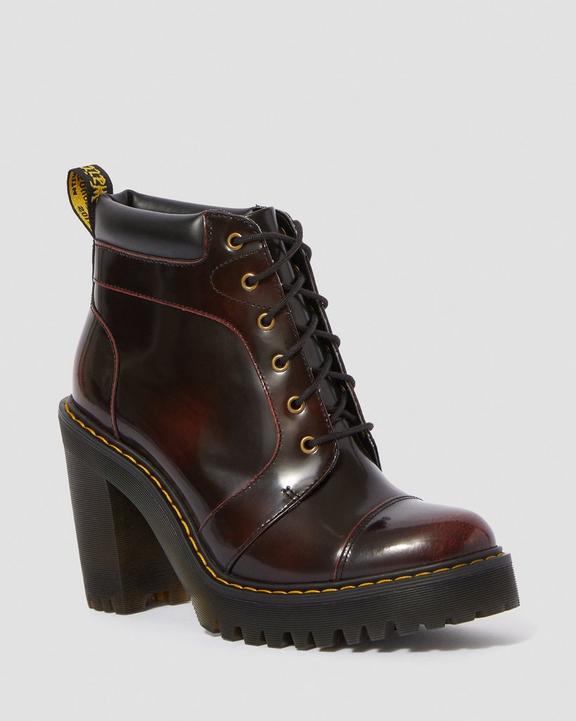 Averil Women's Arcadia Leather Heeled Ankle Boots Dr. Martens