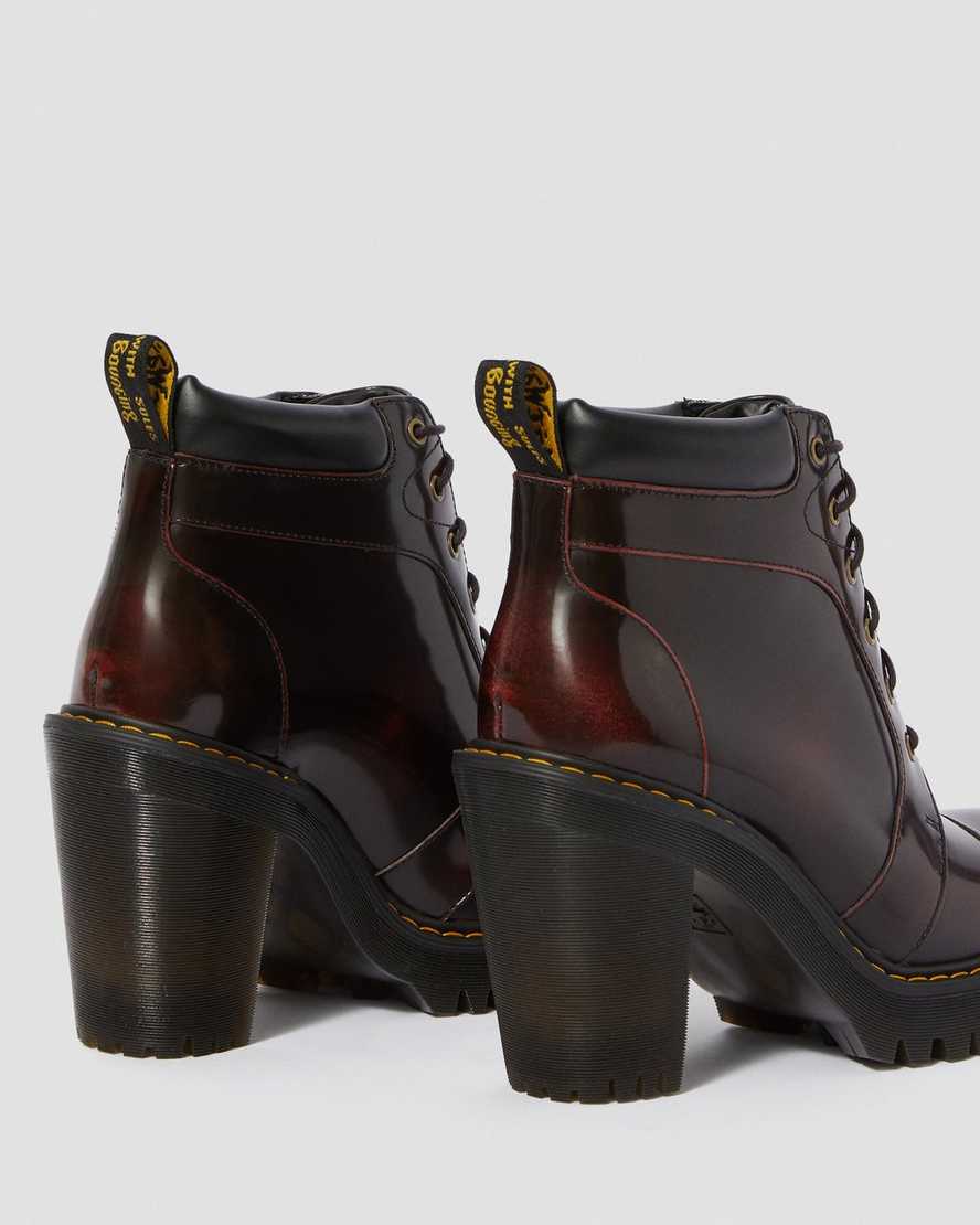 AVERIL LEATHER HEELED ANKLE BOOTS | Dr Martens