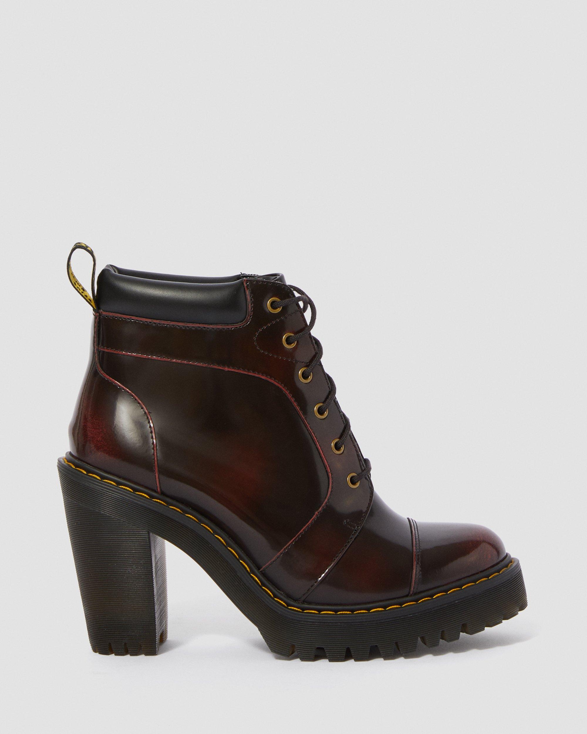 DR MARTENS Averil Women's Arcadia Leather Heeled Ankle Boots