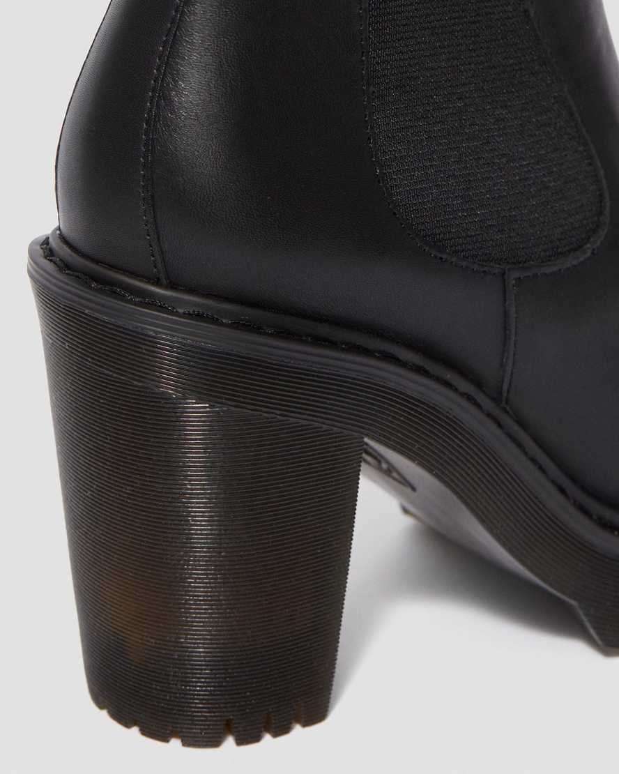HURSTON LEATHER HEELED CHELSEA BOOTS | Dr Martens