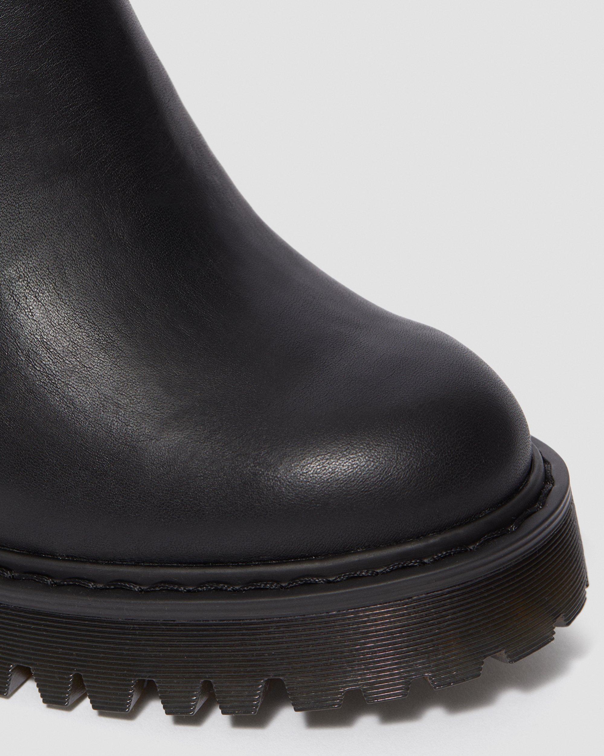 HURSTON LEATHER HEELED CHELSEA BOOTS in BLACK | Dr. Martens™